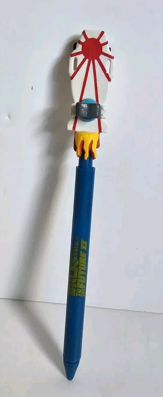 Back to the Future II Delorean Pen Display 10 Hoverboads PVC Pens NOS & Display, image 5