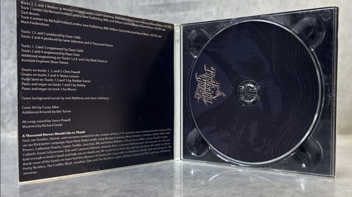 A Thousand Horses Signed Self-Titled CD Booklet And CD/Case. Very Rare EP., image 3