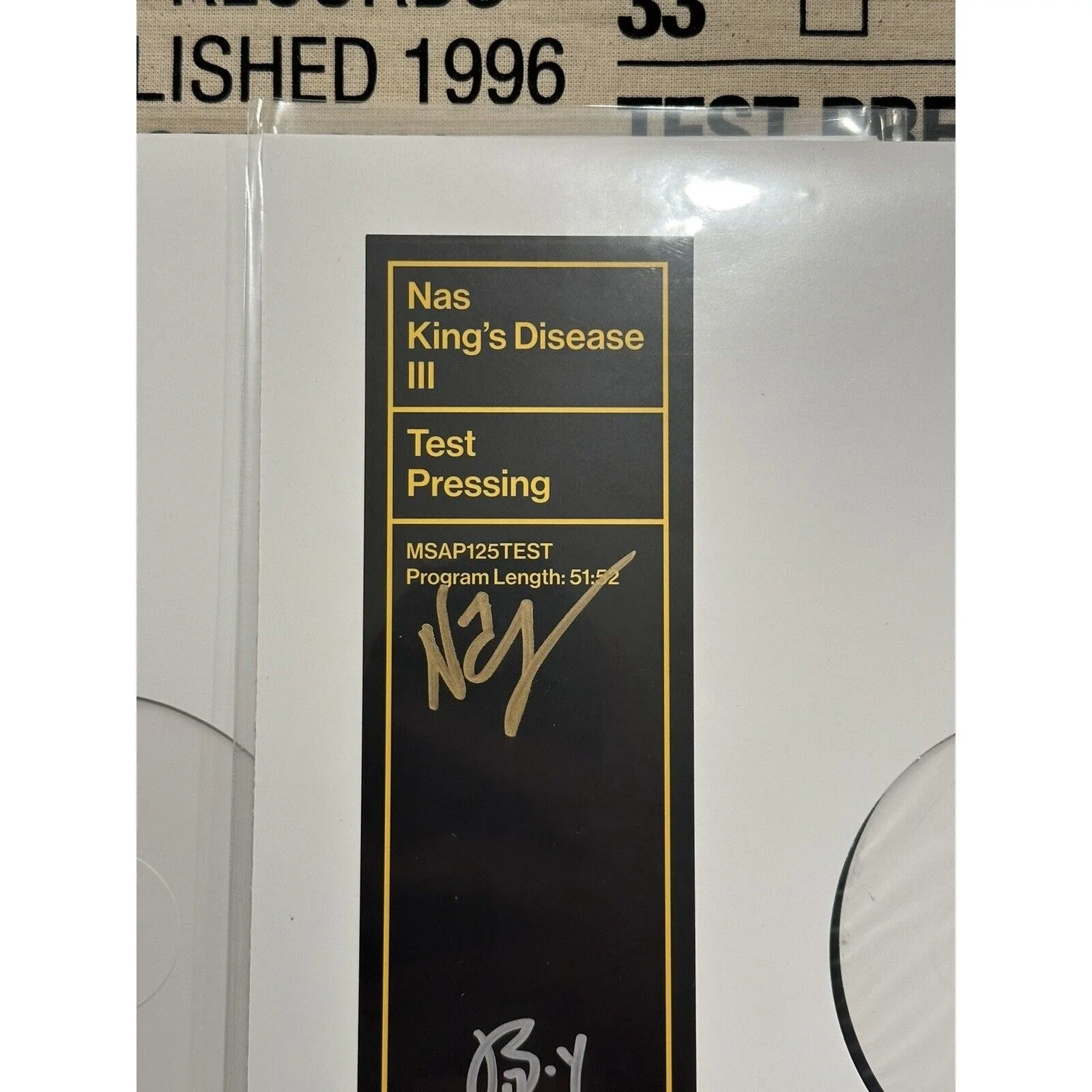 NAS + HIT-BOY SIGNED KING’S DISEASE lll TEST PRESSING LIMTED VINYL AUTOGRAPHED, изображение 5
