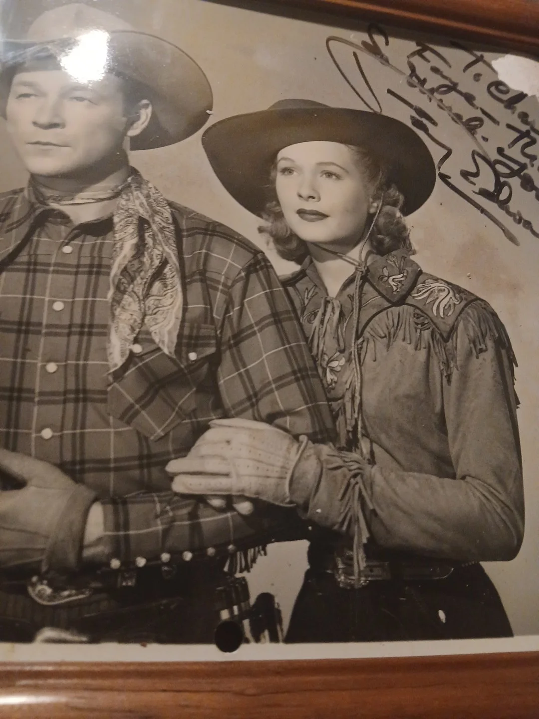Penny edwards — Penny Edwards w Roy Rogers autographed promo b&w 8x10 signed in person @ MFF, изображение 5