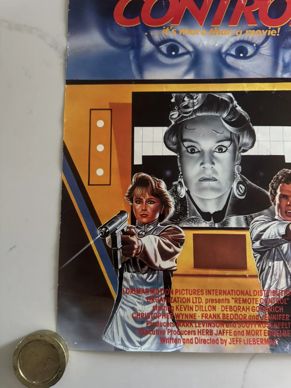 Remote Control (1988) Promo Video Shop Movie Poster - A2 - RARE rolled, изображение 2