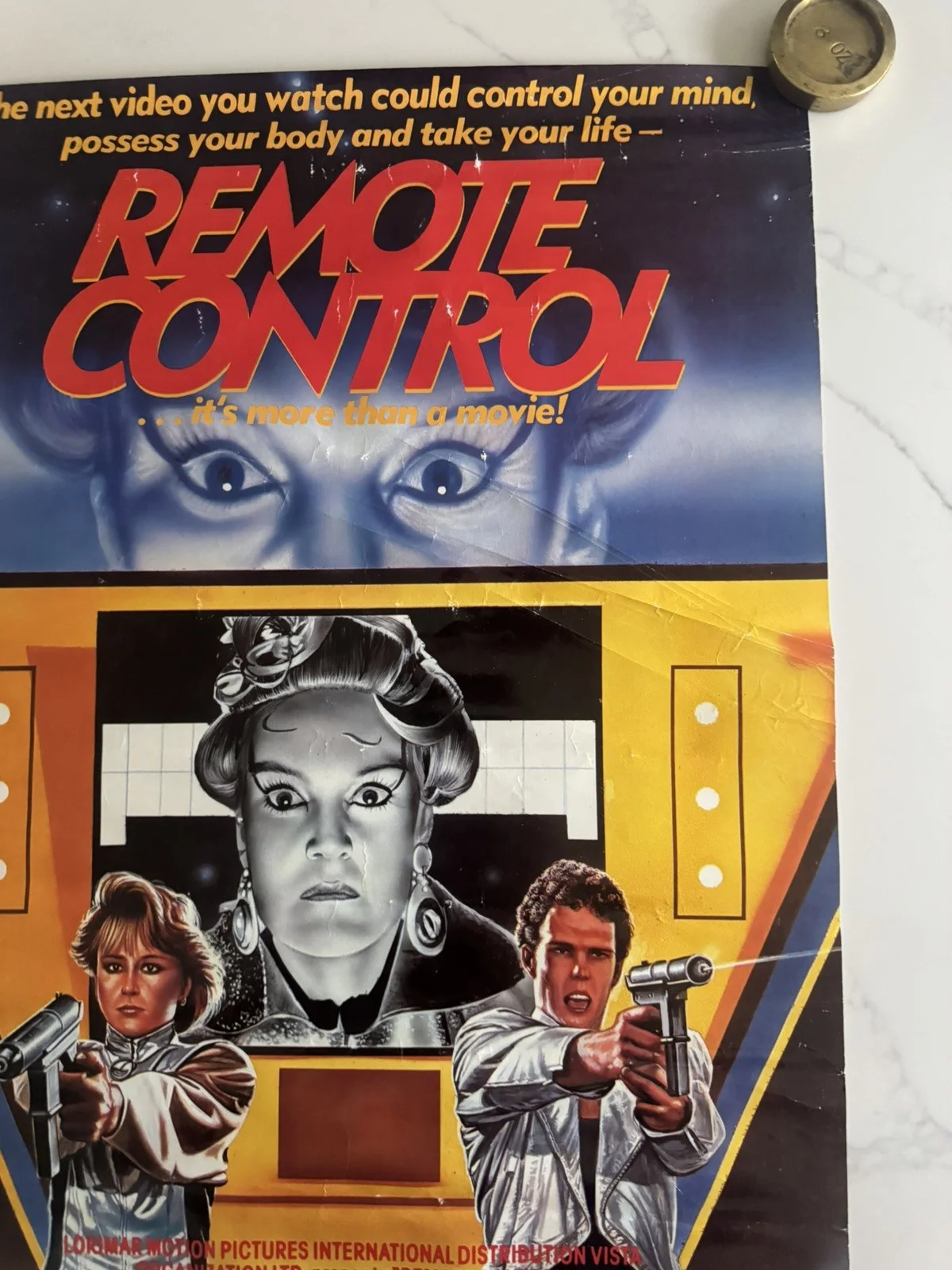 Remote Control (1988) Promo Video Shop Movie Poster - A2 - RARE rolled, изображение 3