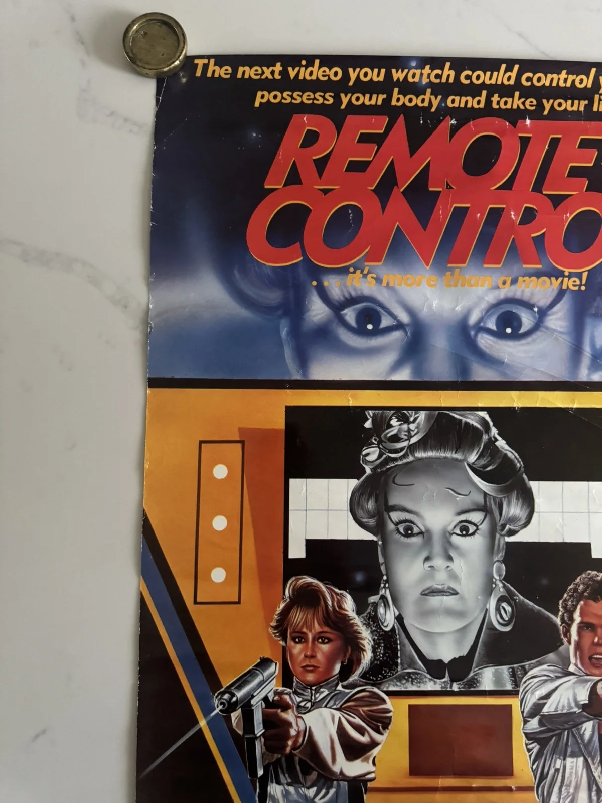 Remote Control (1988) Promo Video Shop Movie Poster - A2 - RARE rolled, изображение 4