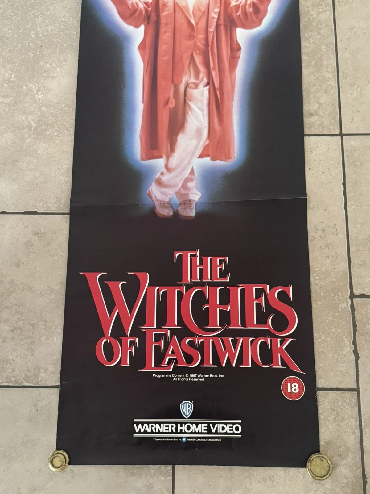 The Witches Of Eastwick (1987) Promo Video Shop Movie Poster - RARE rolled door, изображение 3