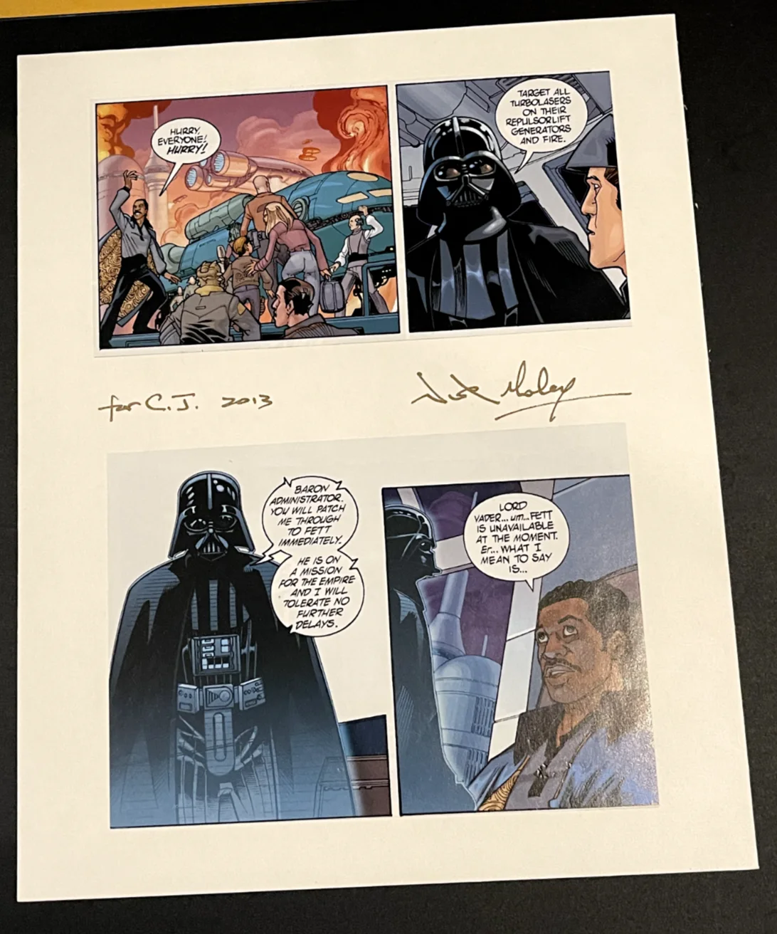 NICK MALEY — STAR WARS NICK MALEY SIGNED COMIC YODA