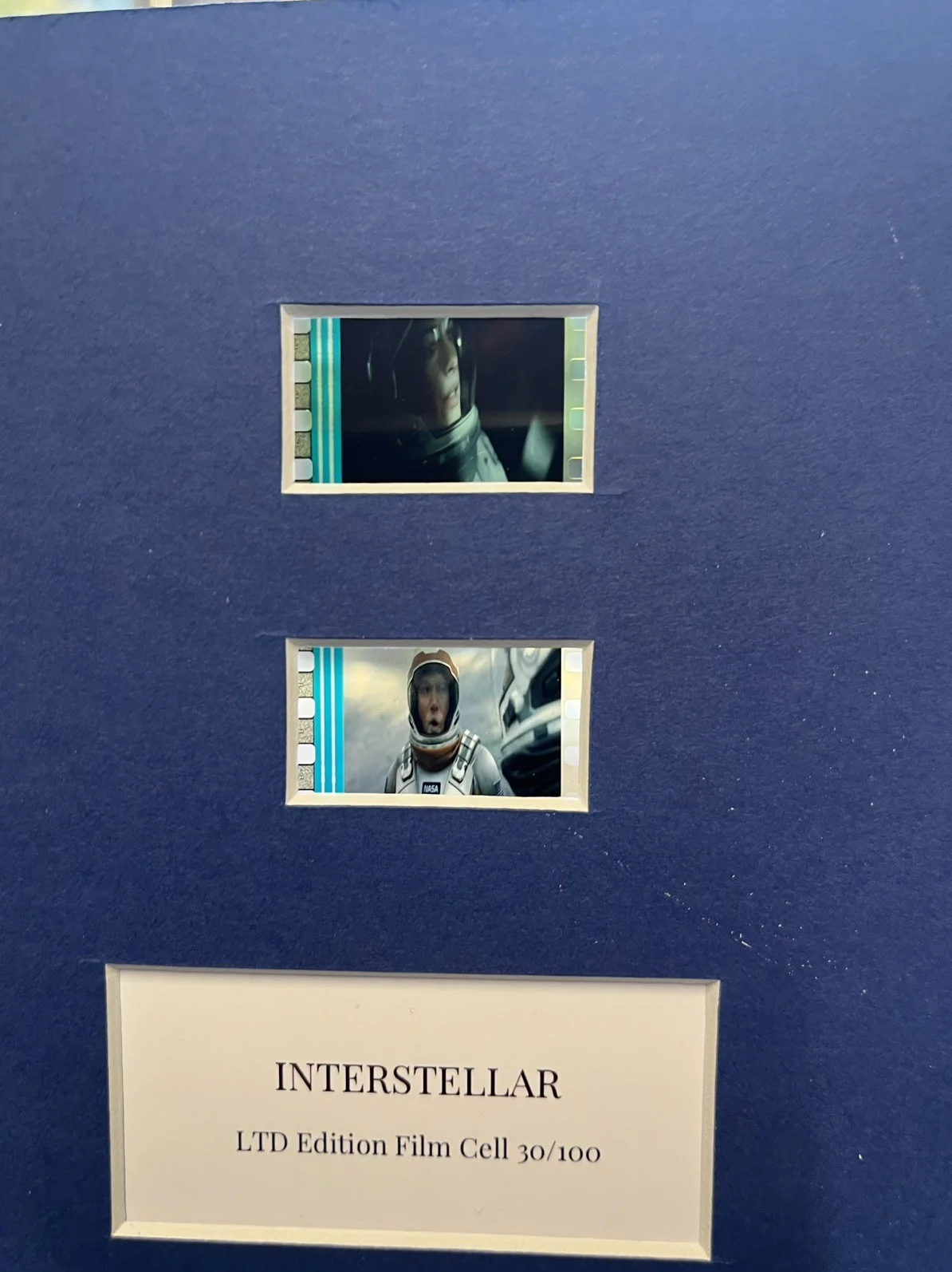 INTERSTELLAR. Matthew McConaughy. 35mm Film Cell Mounted Display, image 3