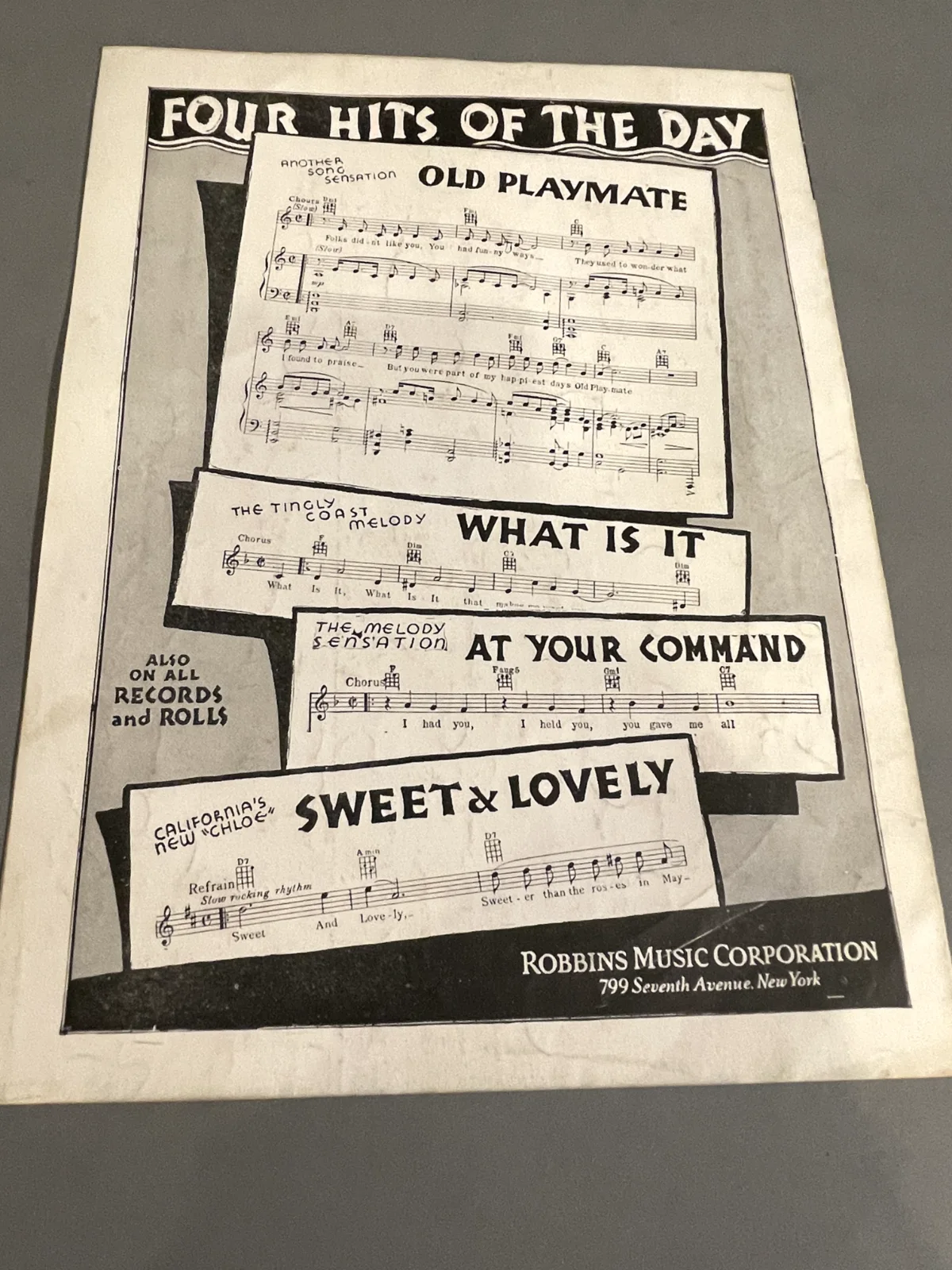 RUDY VALLEE SIGNED LETTER AND SHEET MUSIC, image 5