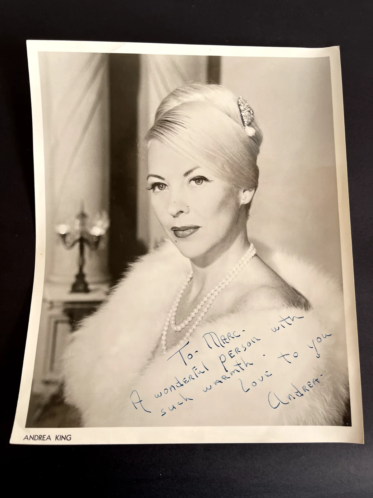 ANDREA KING — ANDREA KING SIGNED PHOTO