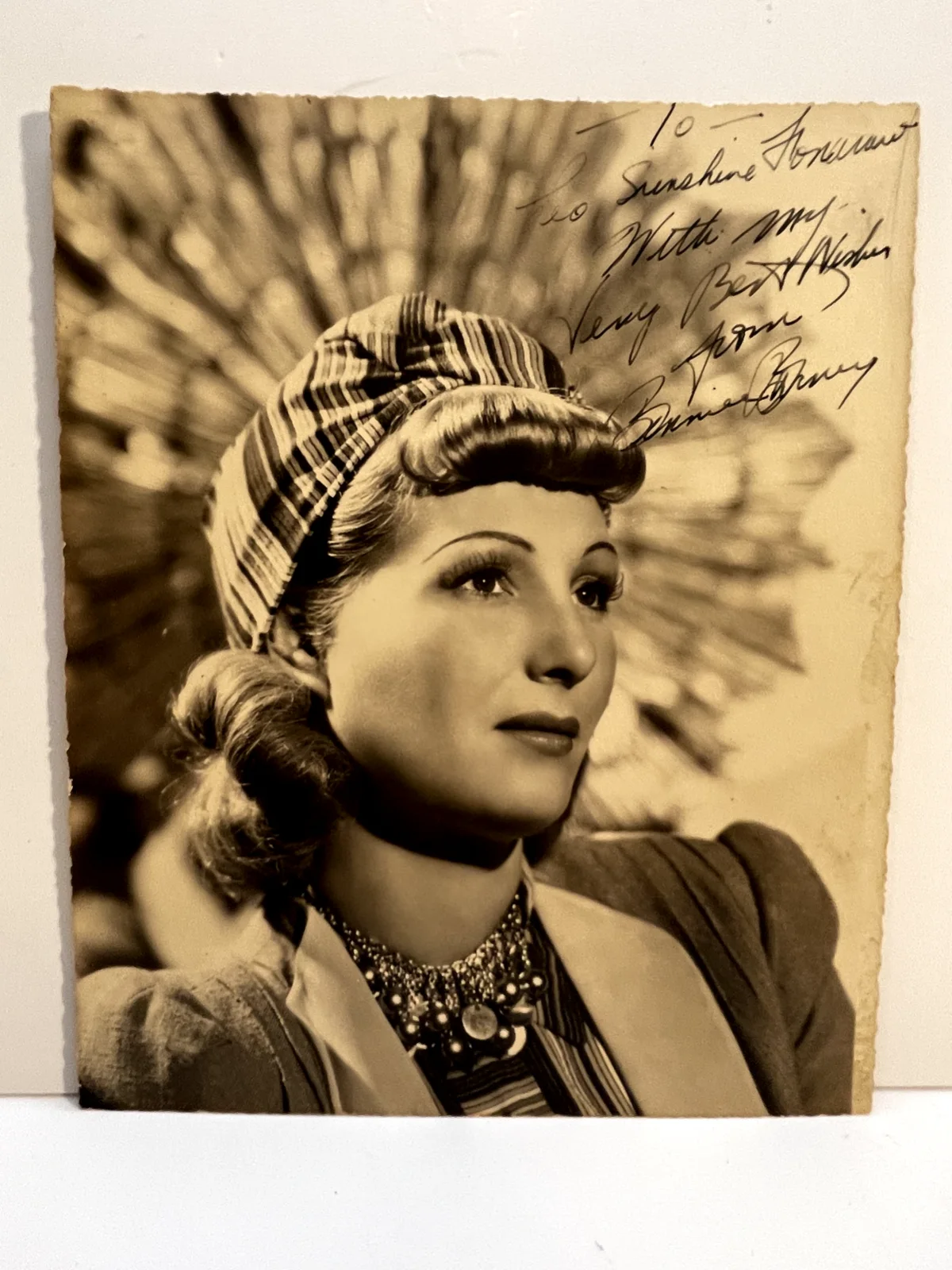 BINNIE BARNES — VINTAGE BINNIE BARNES SIGNED PHOTO, image 2