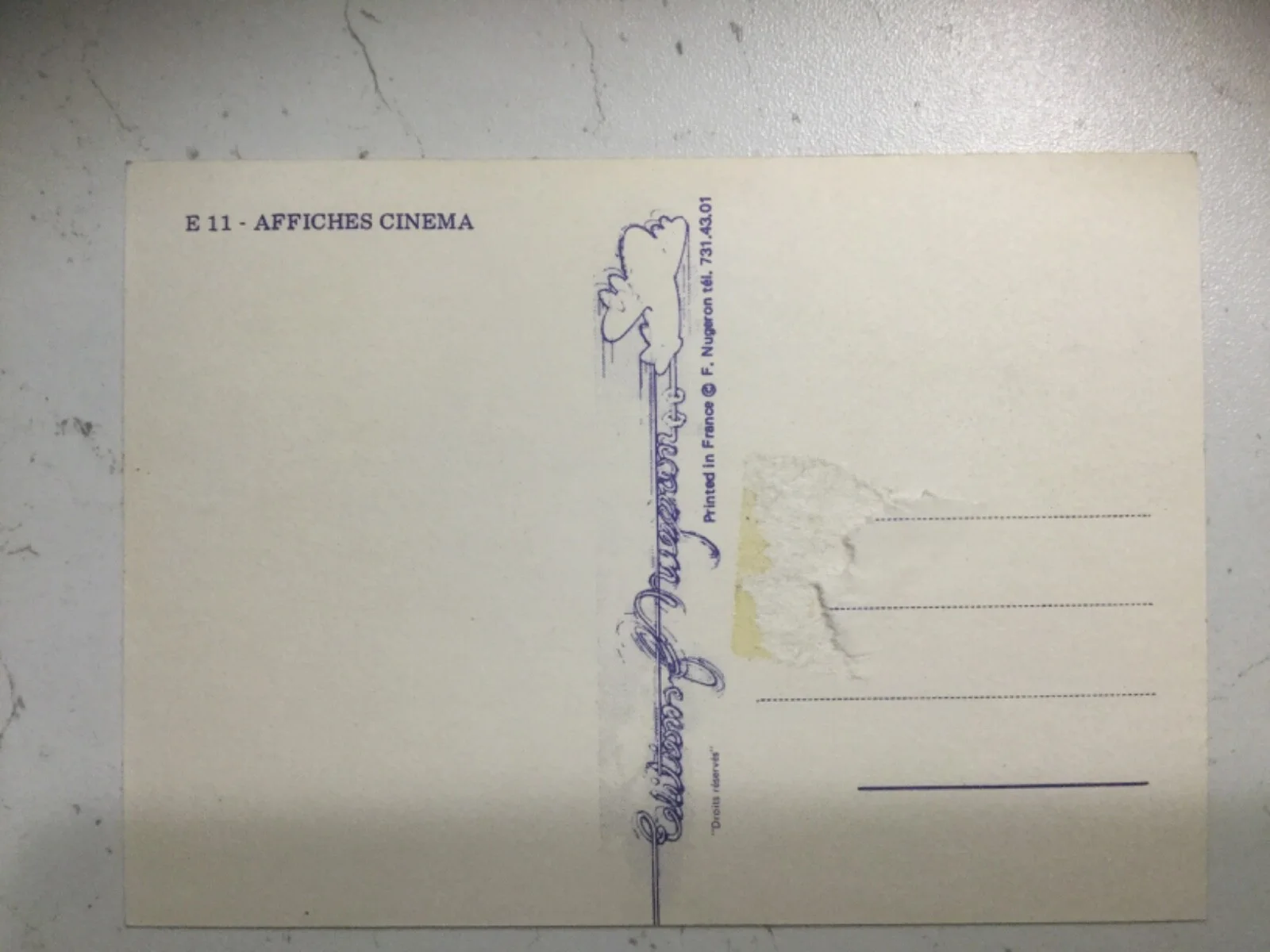 Humphrey Bogart, Dead End, La Rue Sans Issue, Postcards, Films, Movies, Cinema,, изображение 3