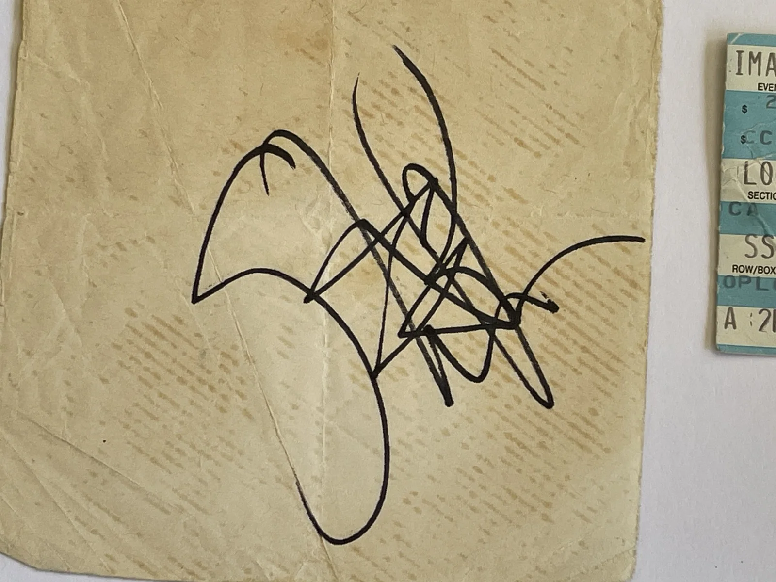 TRIXTER SCORPIONS CONCERT TICKET SIGNED STEVE BROWN, image 3