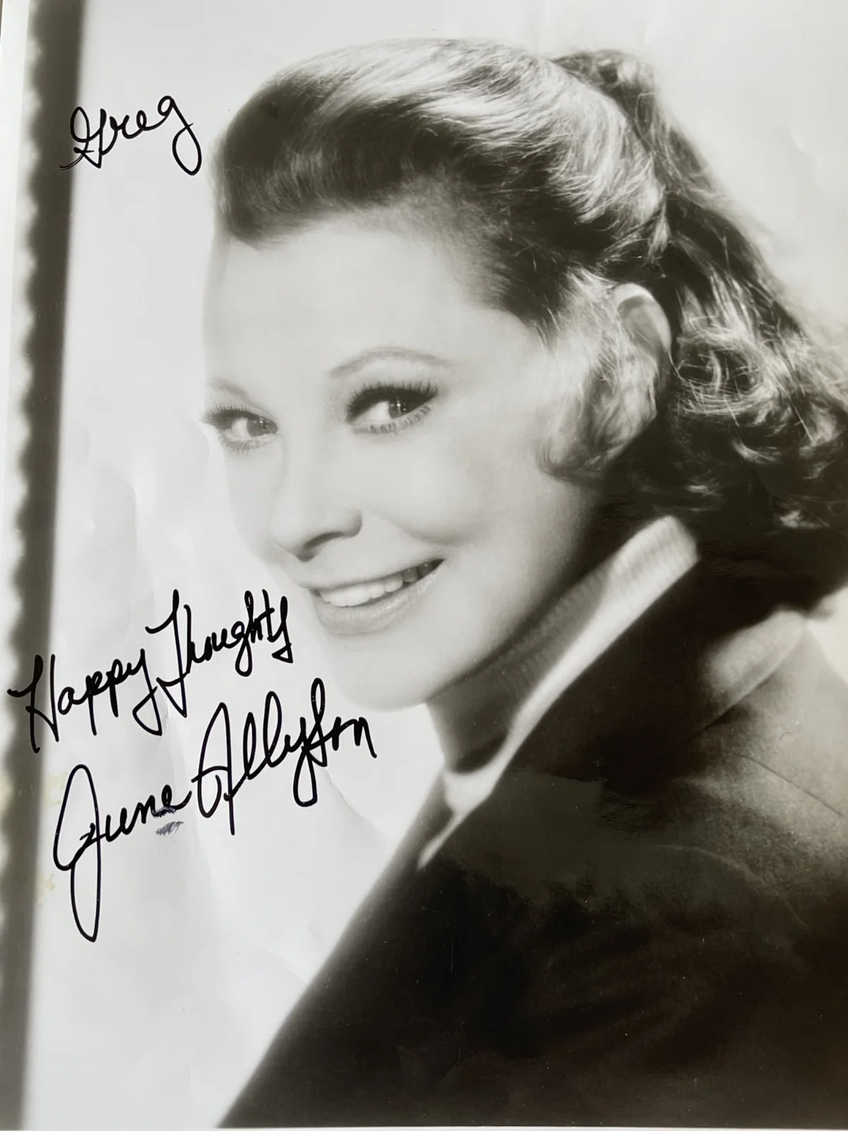 JUNE ALLYSON — JUNE ALLYSON SIGNED PHOTO, image 2