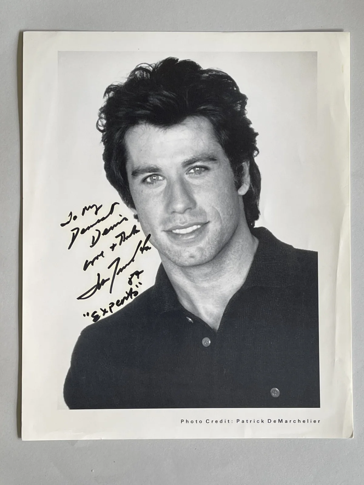 JOHN TRAVOLTA — JOHN TRAVOLTA VINTAGE SIGNED PHOTO 1989 THE EXPERTS, image 2