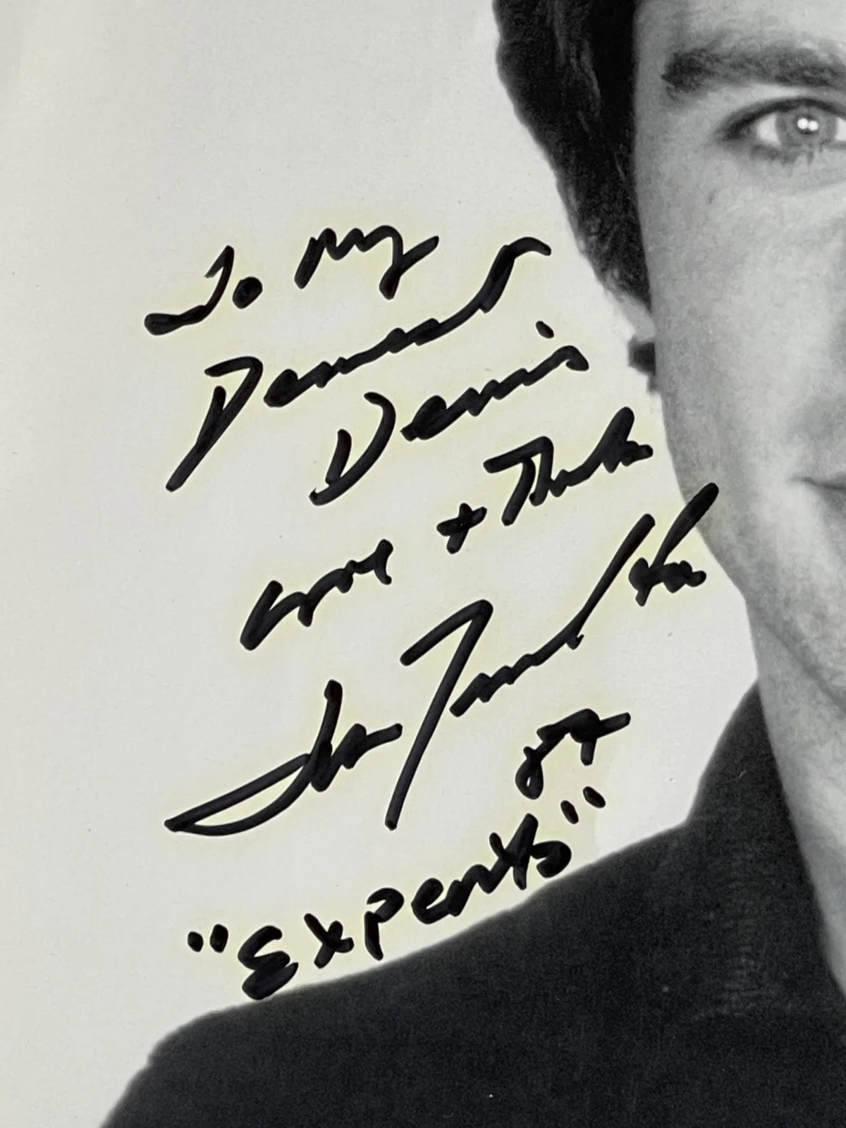 JOHN TRAVOLTA — JOHN TRAVOLTA VINTAGE SIGNED PHOTO 1989 THE EXPERTS, image 3
