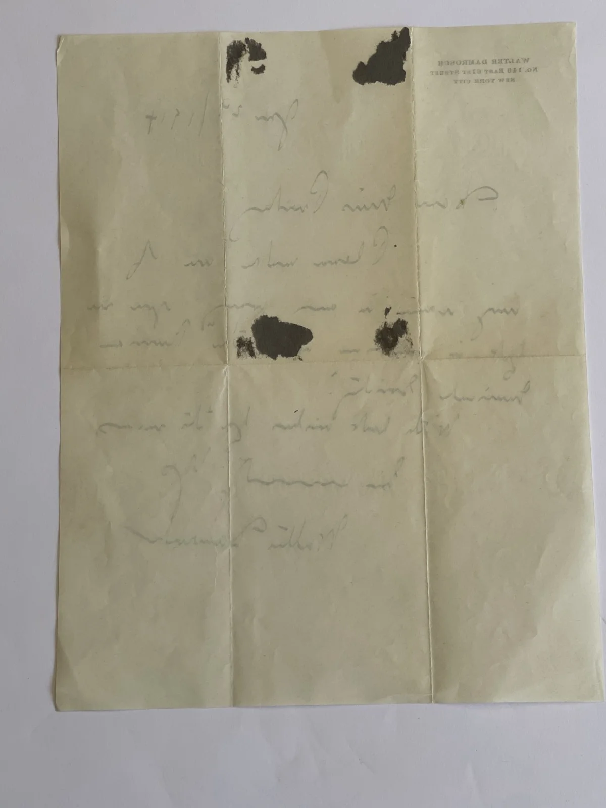 WALTER DAMROSCH SIGNED LETTER RUSSIAN MUSIC, image 4