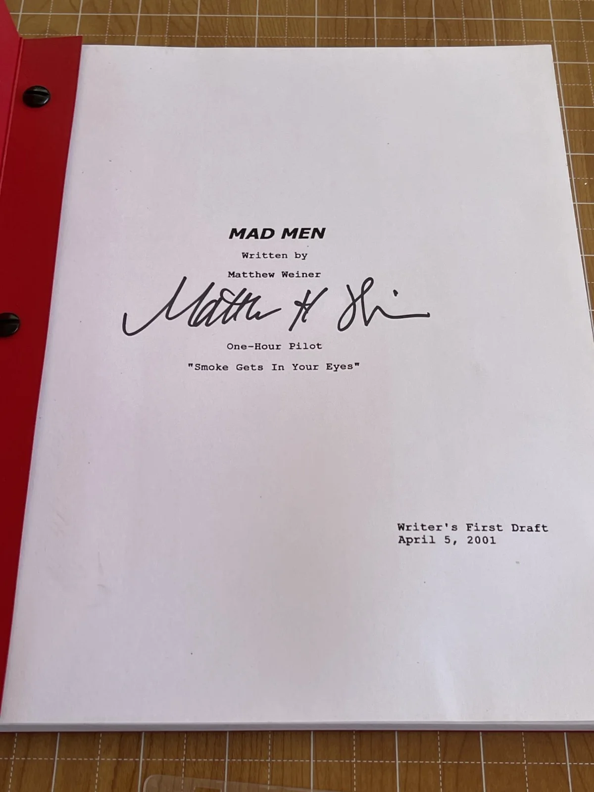 MATTHEW WEINER — MAD MEN SIGNED SCRIPT DVD, image 4