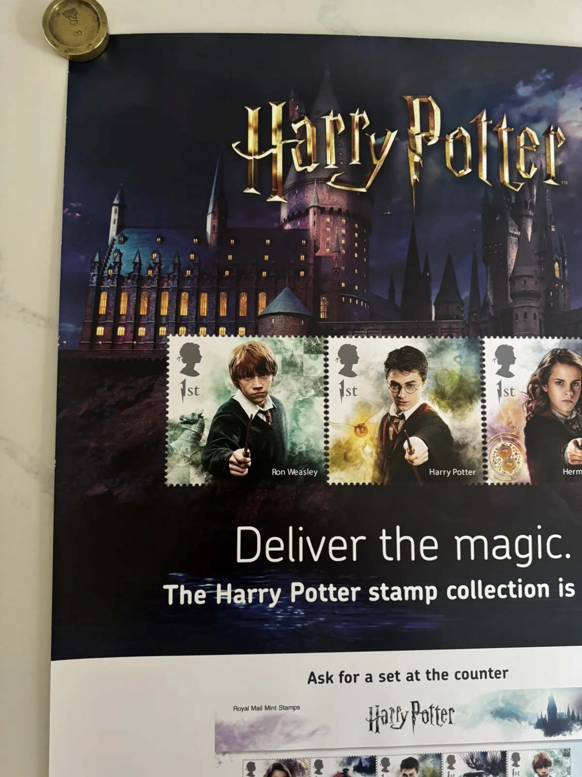 Harry Potter - stamps Rolled 2018 Rare poster, image 2
