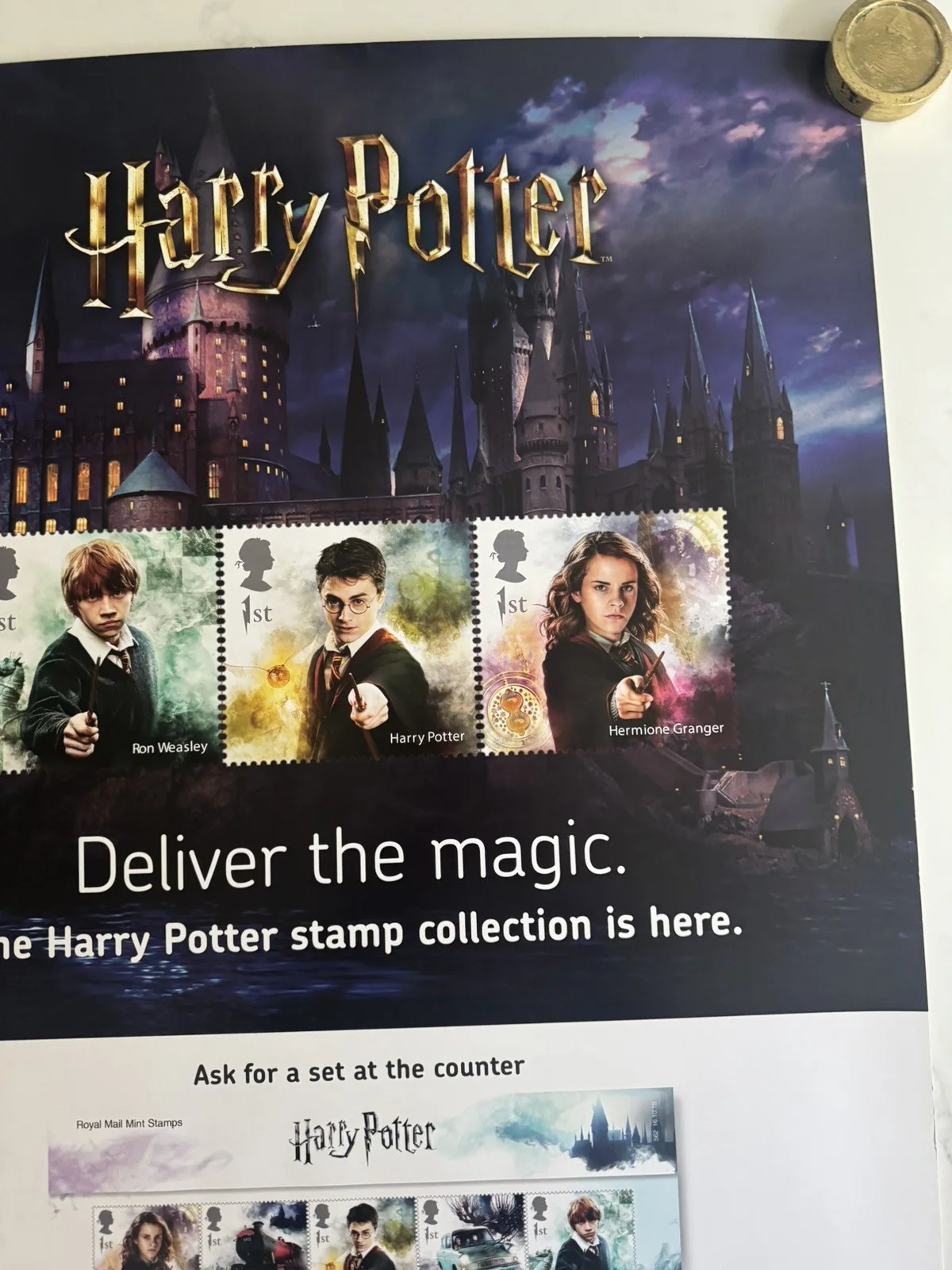 Harry Potter - stamps Rolled 2018 Rare poster, image 3
