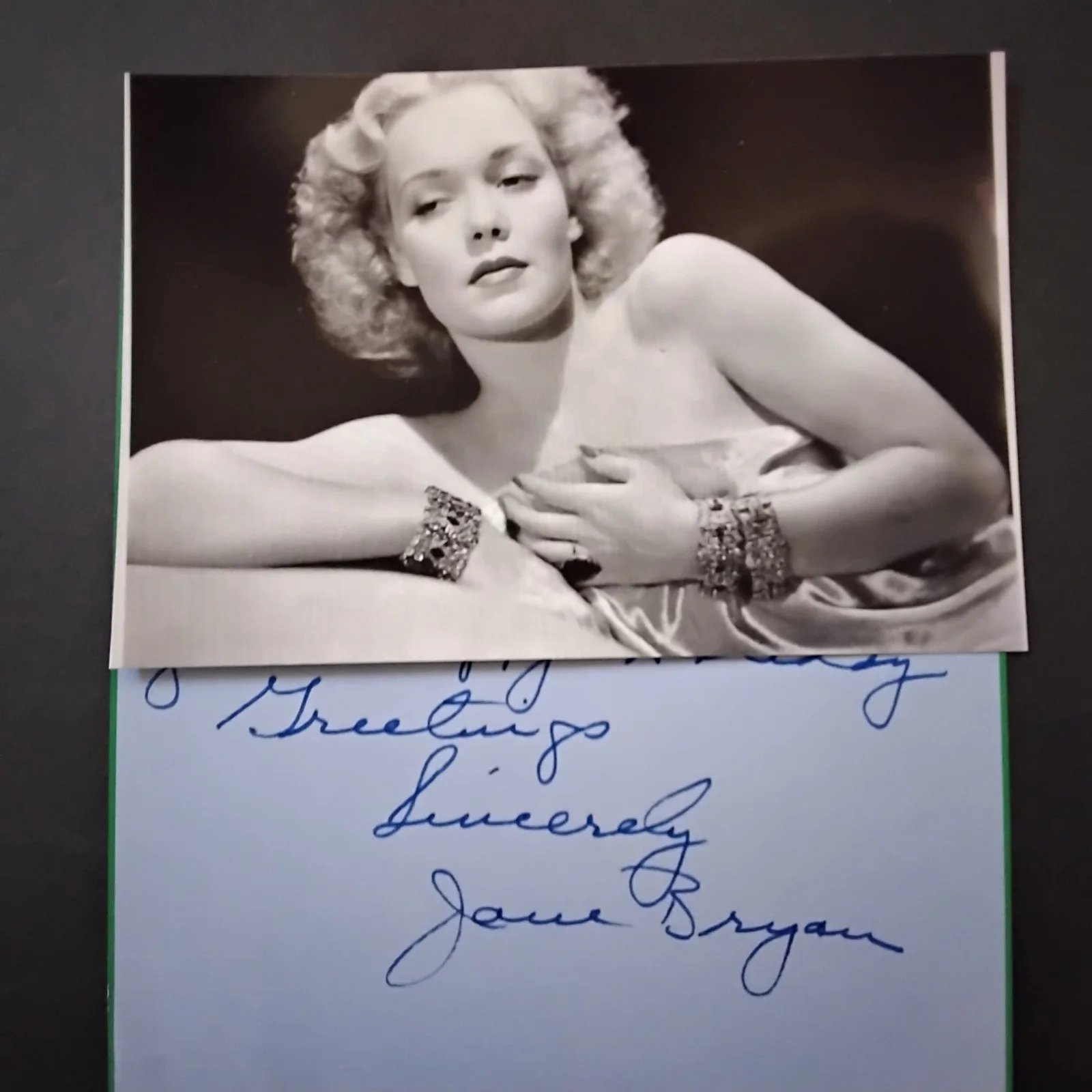 Jane Bryan SIGNED Letter Photo 30s Film Actress Warners Marked Woman Brother Rat, изображение 2