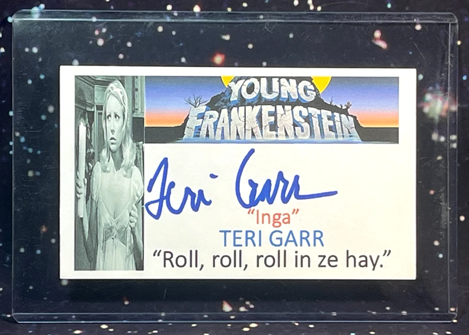 TERI GARR — TERI GARR "YOUNG FRANKENSTEIN" SIGNED 3X5 CARD, image 2