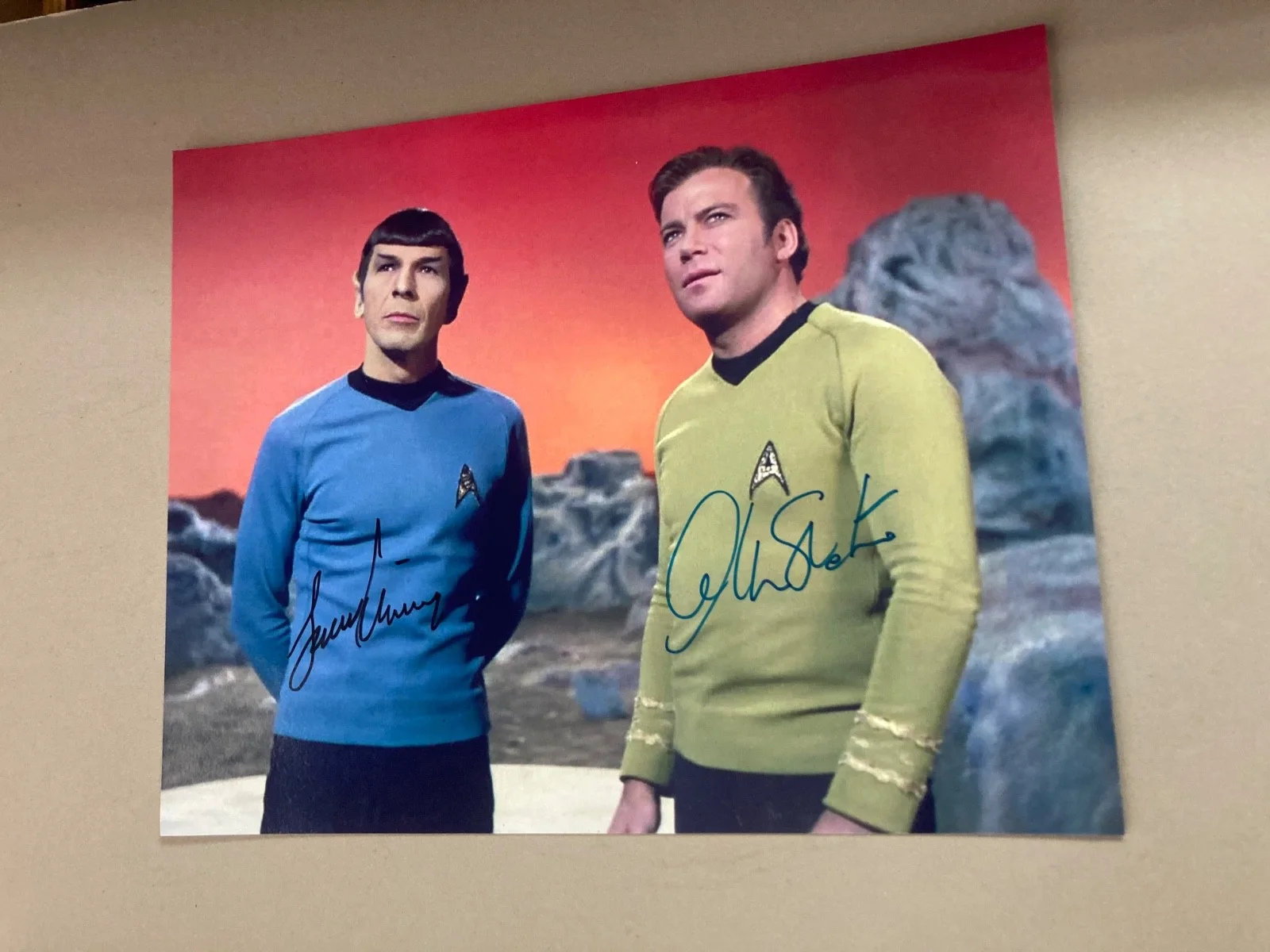 star trek === William Shatner Leonard Nimoy autographed 8x10 Photo signed photo, изображение 2
