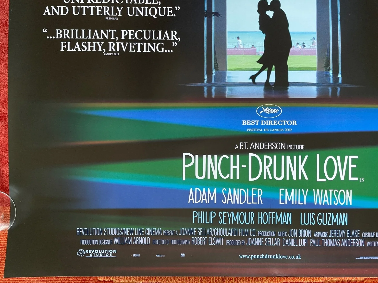 PUNCH DRUNK LOVE (2002) Original Quad Movie Poster Paul Thomas Anderson RARE, изображение 4