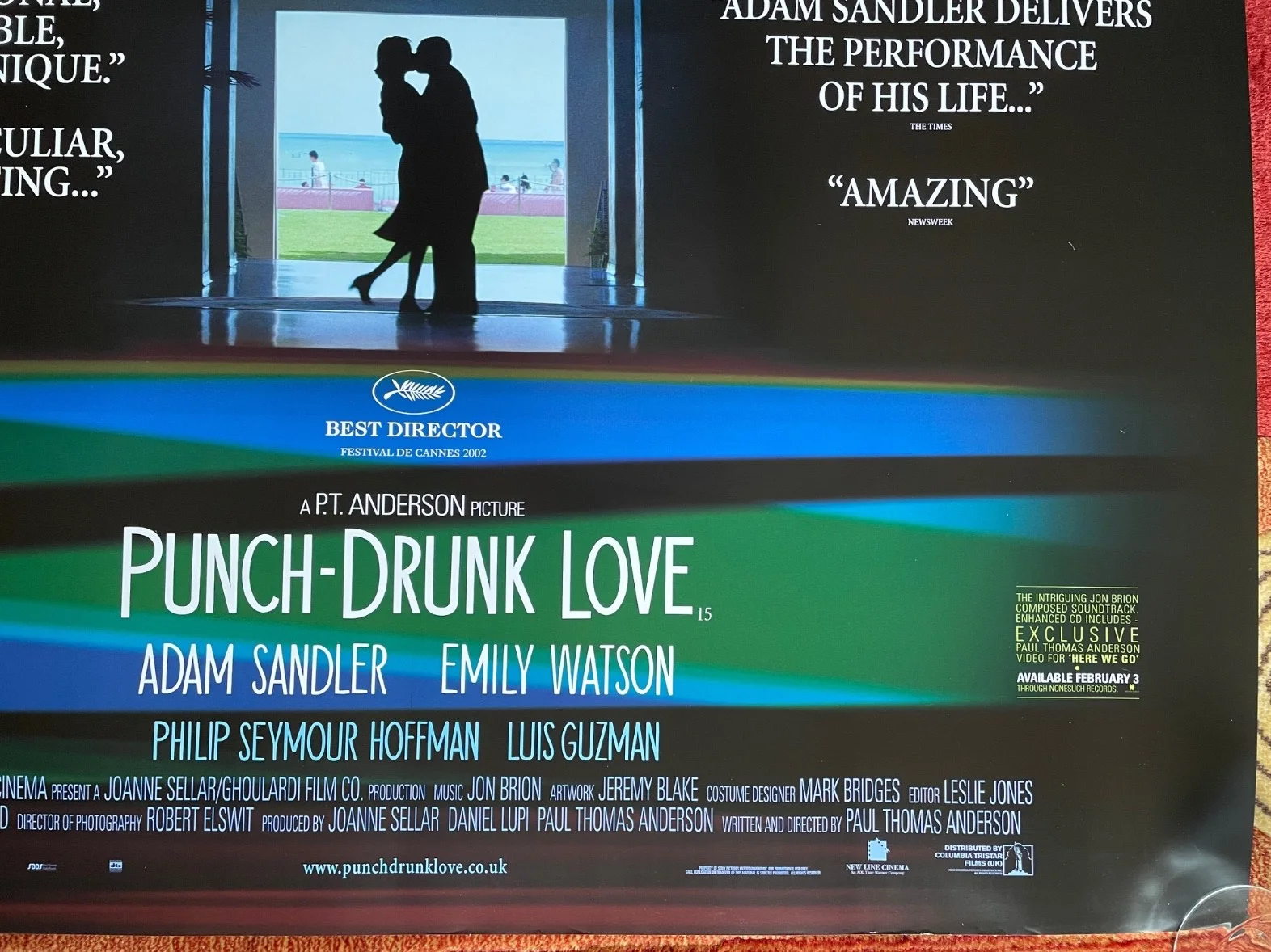 PUNCH DRUNK LOVE (2002) Original Quad Movie Poster Paul Thomas Anderson RARE, изображение 5