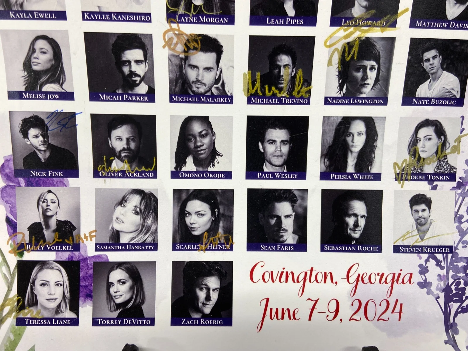 Multiple Actors — Epic June Wedding Guest Book Signed Cast Poster 11x17 Vampire Diaries, изображение 4