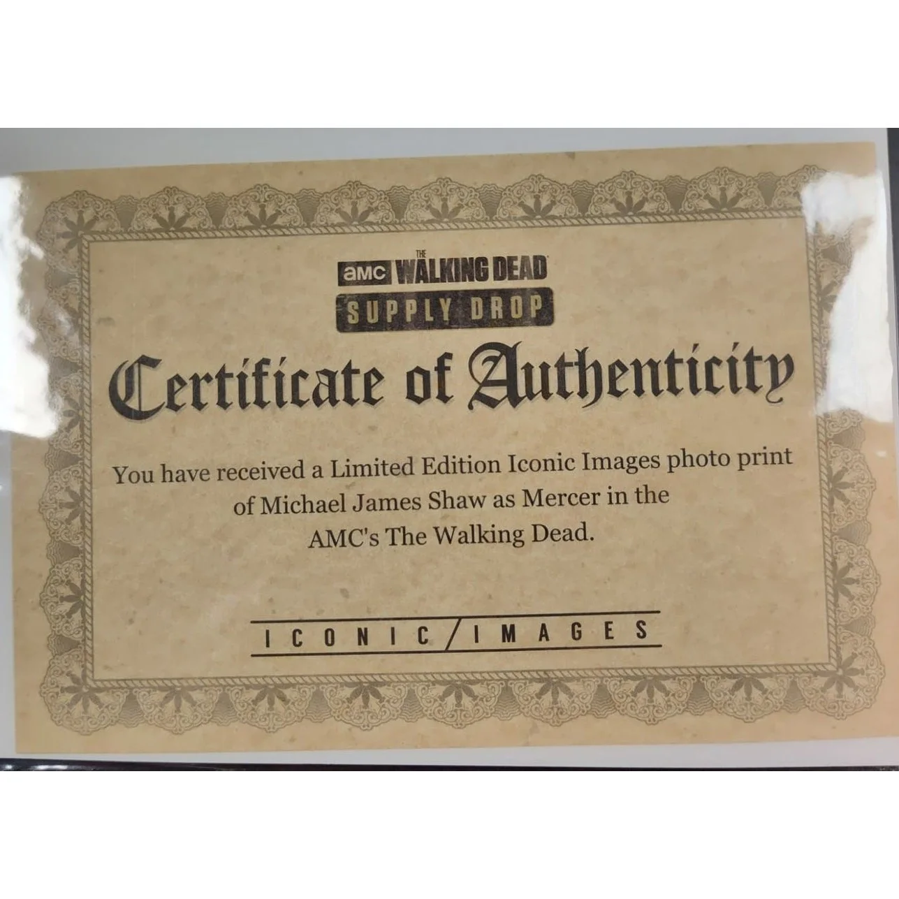 Seth Gilliam — AMC TWD The Walking Dead Michael James Shaw (Mercer) Studio Picture W/COA, изображение 3
