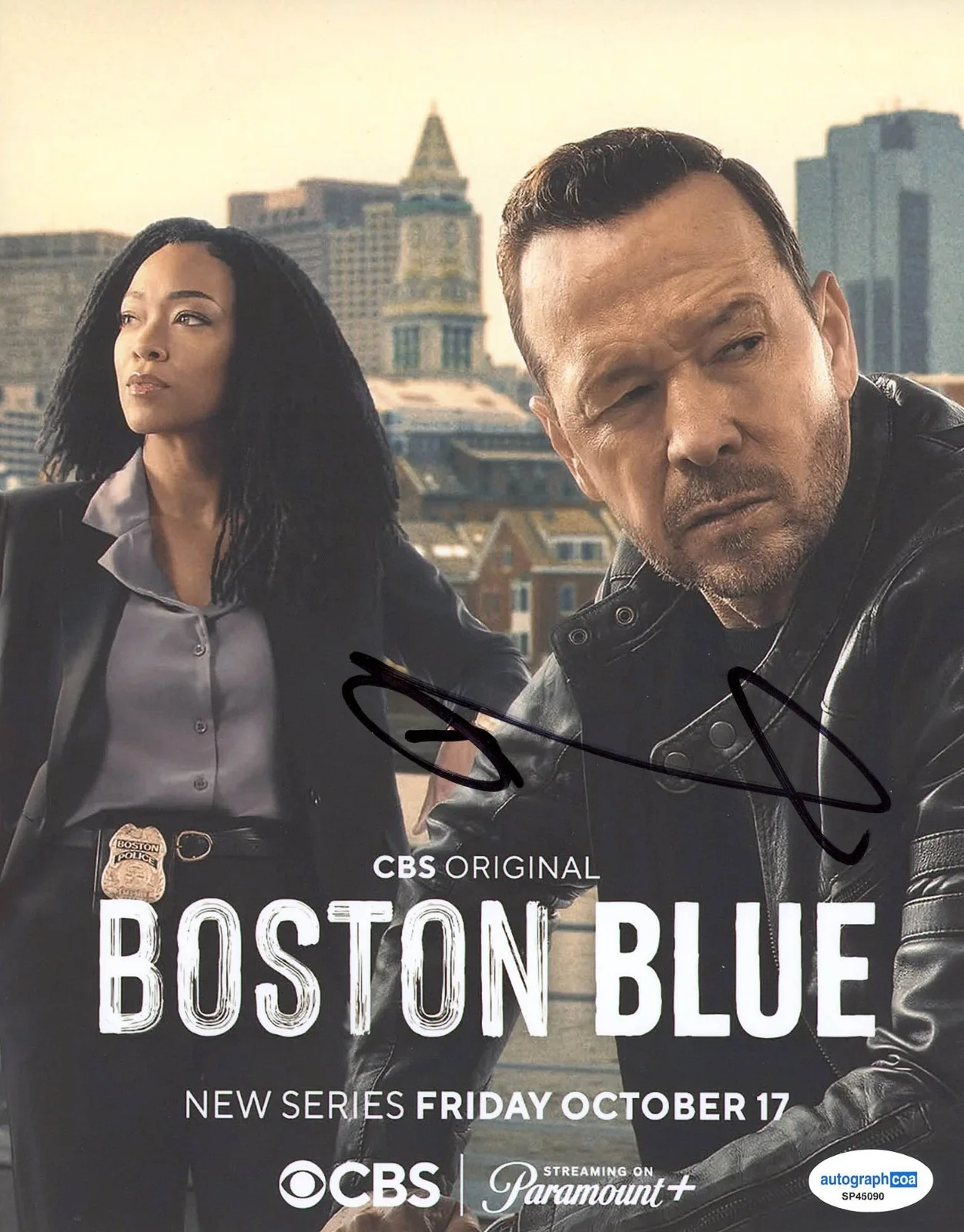 Donnie Wahlberg — Donnie Wahlberg signed "BOSTON BLUE" 8x10 Photo b EXT PROOF Blue Bloods ACOA COA, изображение 4