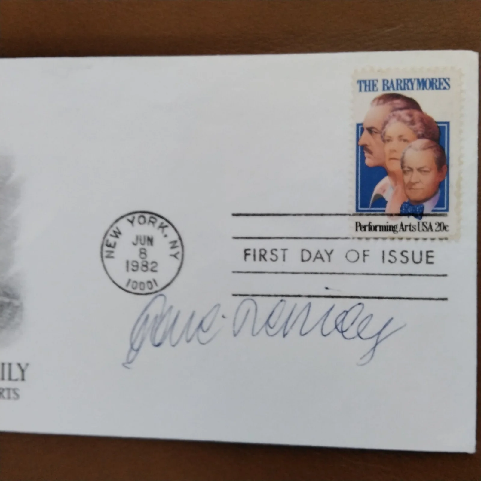 Gene Tierney SIGNED 1982 Envelope Movie Actress Laura Leave Her Heaven Glamour, image 4