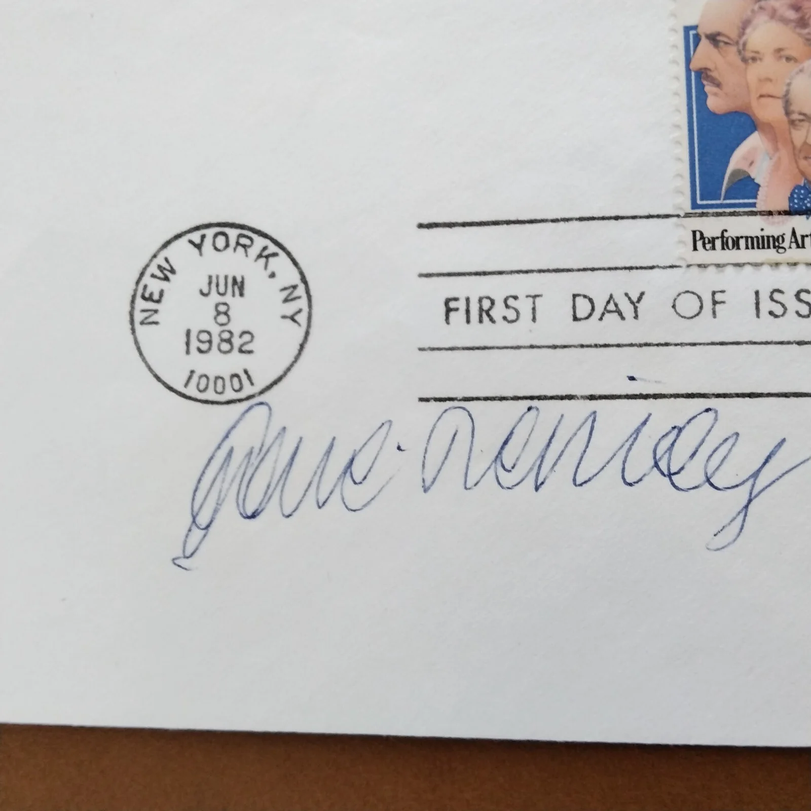 Gene Tierney SIGNED 1982 Envelope Movie Actress Laura Leave Her Heaven Glamour, image 5