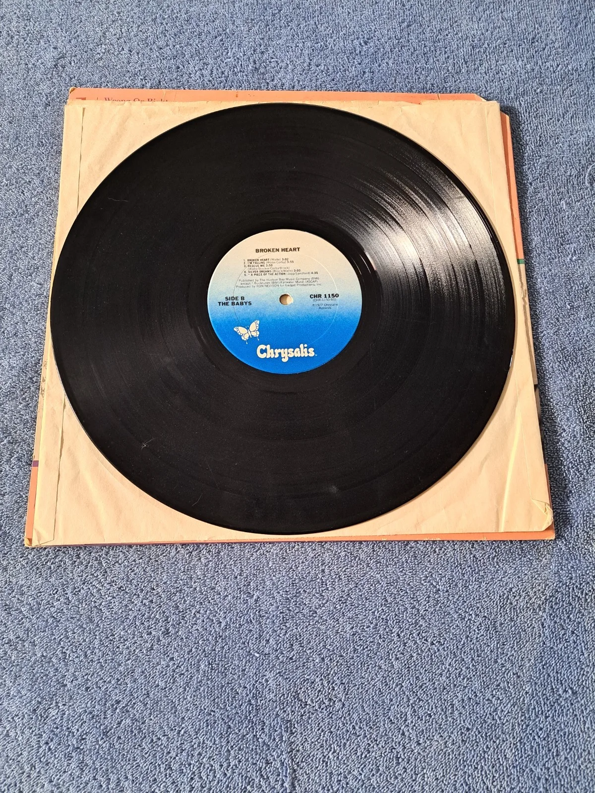 JOHN WAITE SIGNED THE BABYS "BROKEN HEART" LP VINYL JSA COA, image 5
