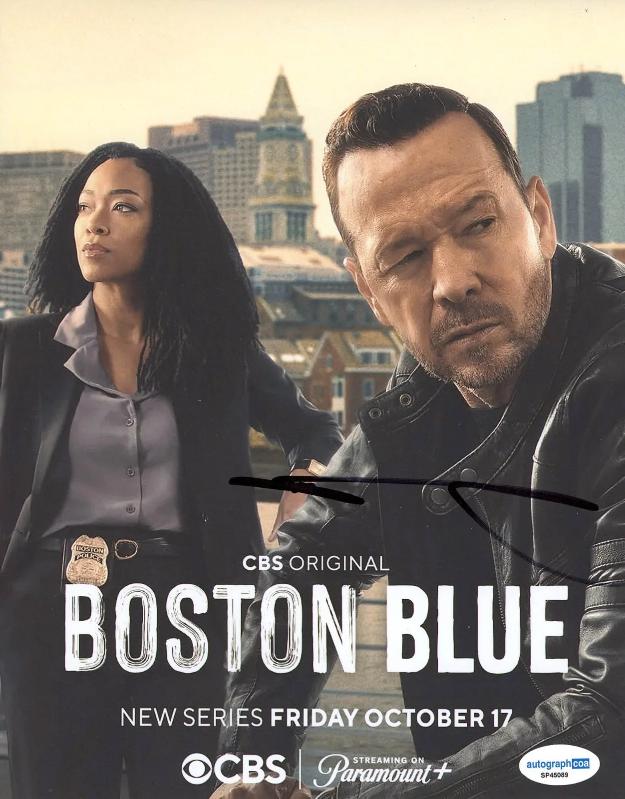 Donnie Wahlberg — Donnie Wahlberg signed "BOSTON BLUE" 8x10 Photo a EXT PROOF Blue Bloods ACOA COA, изображение 4