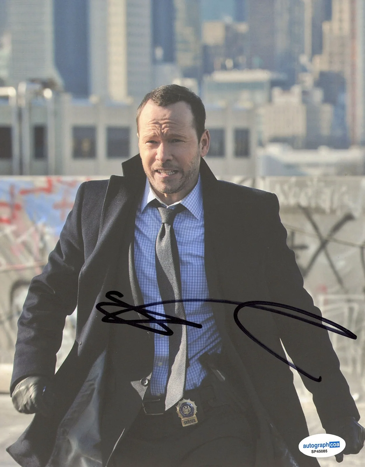 Donnie Wahlberg — Donnie Wahlberg signed "BLUE BLOODS" 8x10 Photo c EXT PROOF Boston Blue ACOA COA, изображение 4
