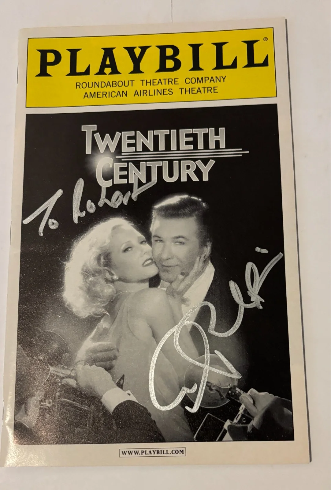 Alec Baldwin — Twentieth Century - Broadway Playbill - Autograph- Alec Baldwin