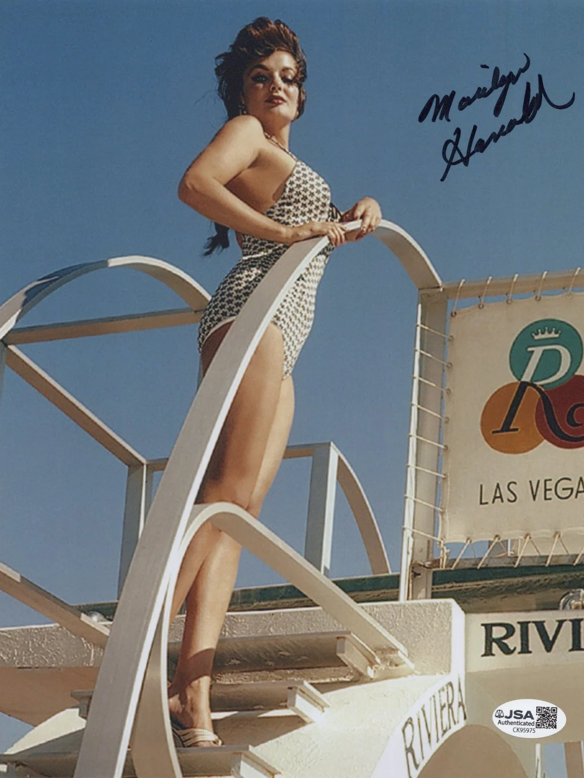 MARILYN HANOLD — MARILYN HANOLD Signed BACK FROM ETERNITY 8x10 Photo SHOWGIRL Autograph JSA