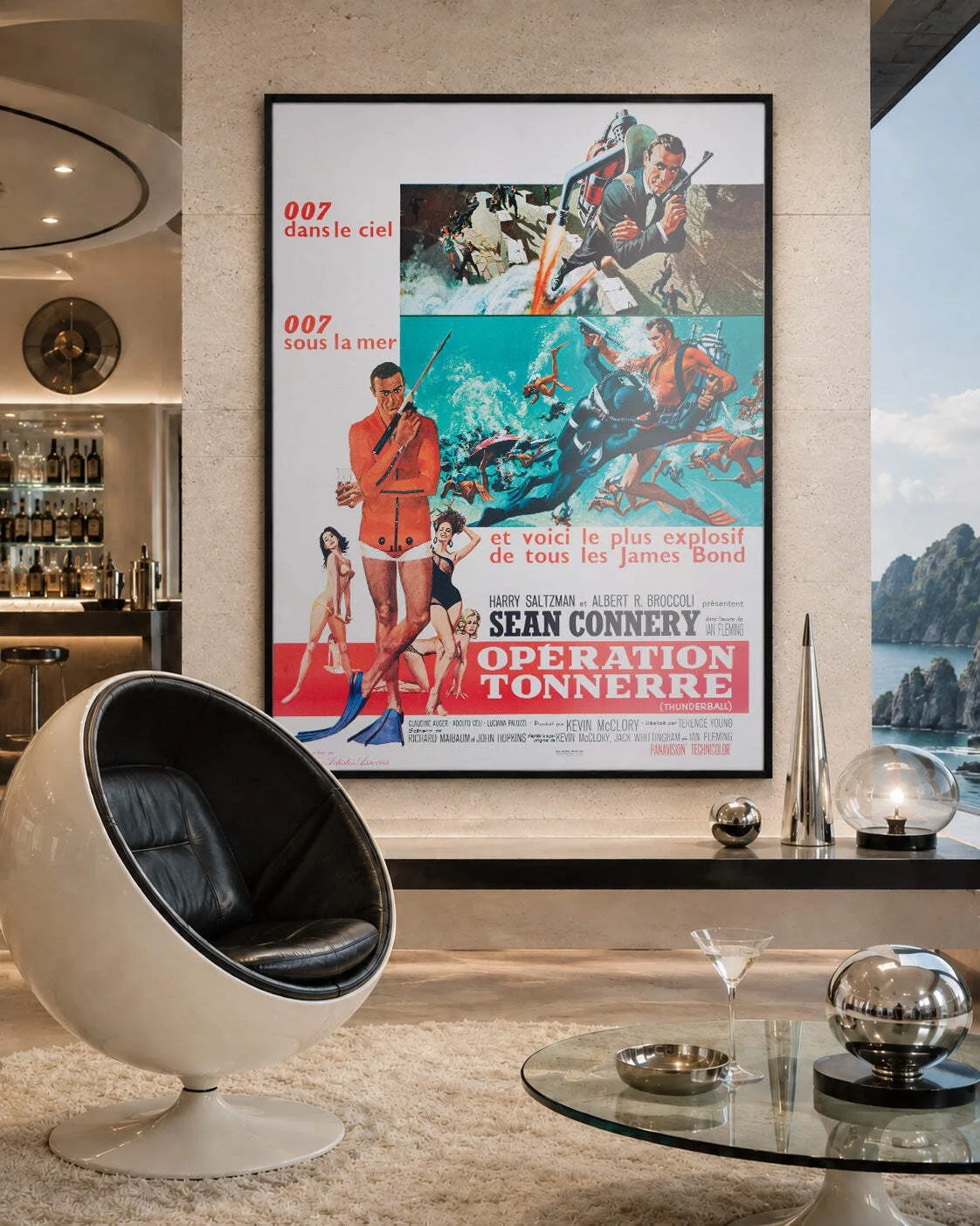 Thunderball 1965 French Grande Film Poster, Robert McGinnis and Frank McCarthy, изображение 2
