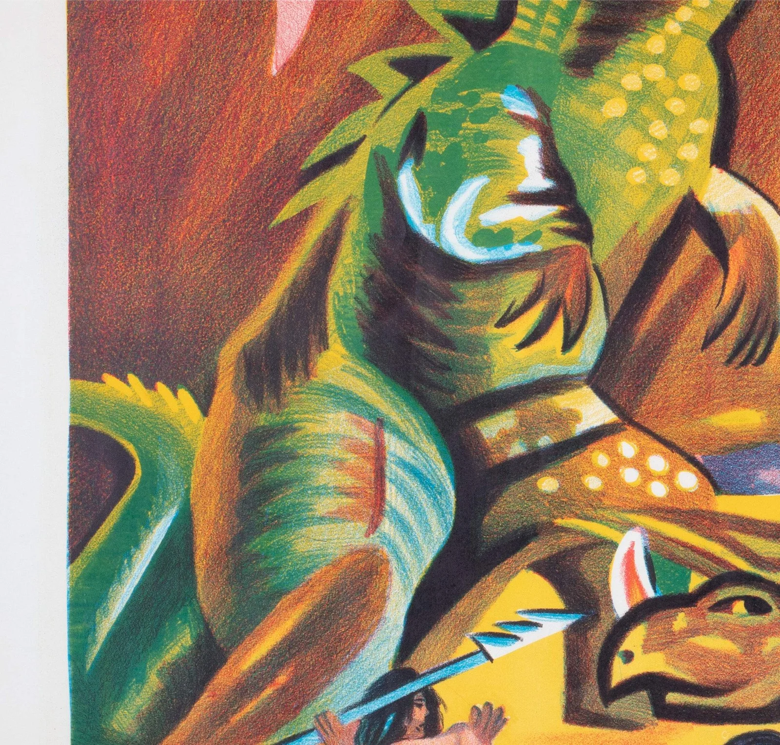 When Dinosaurs Ruled The Earth c1980s Egyptian Film Poster, изображение 5