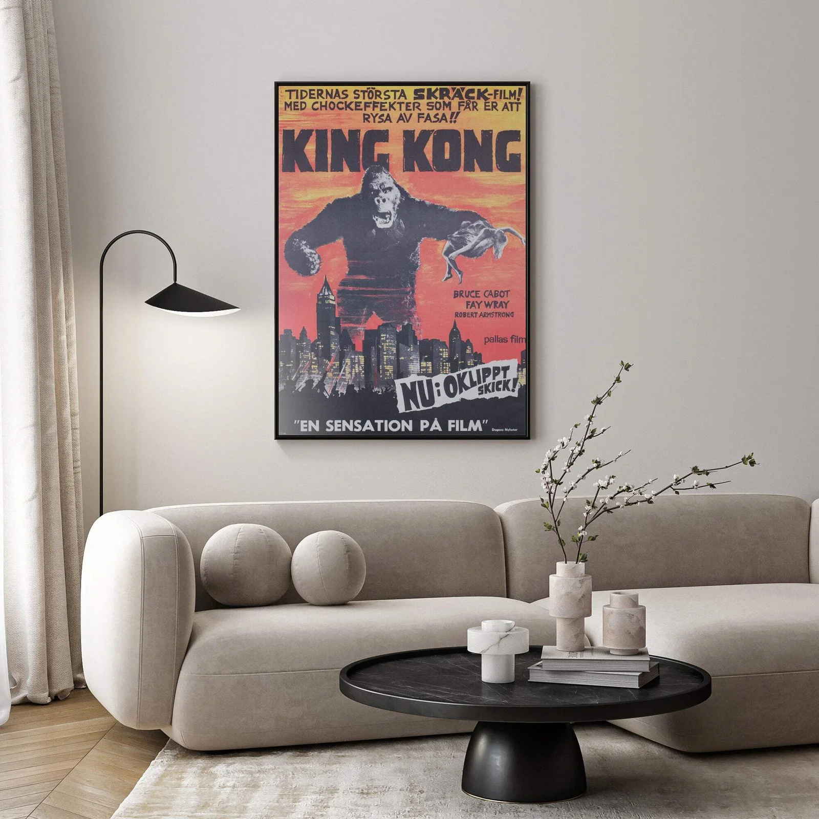King Kong R1966 Swedish Film Poster, изображение 2