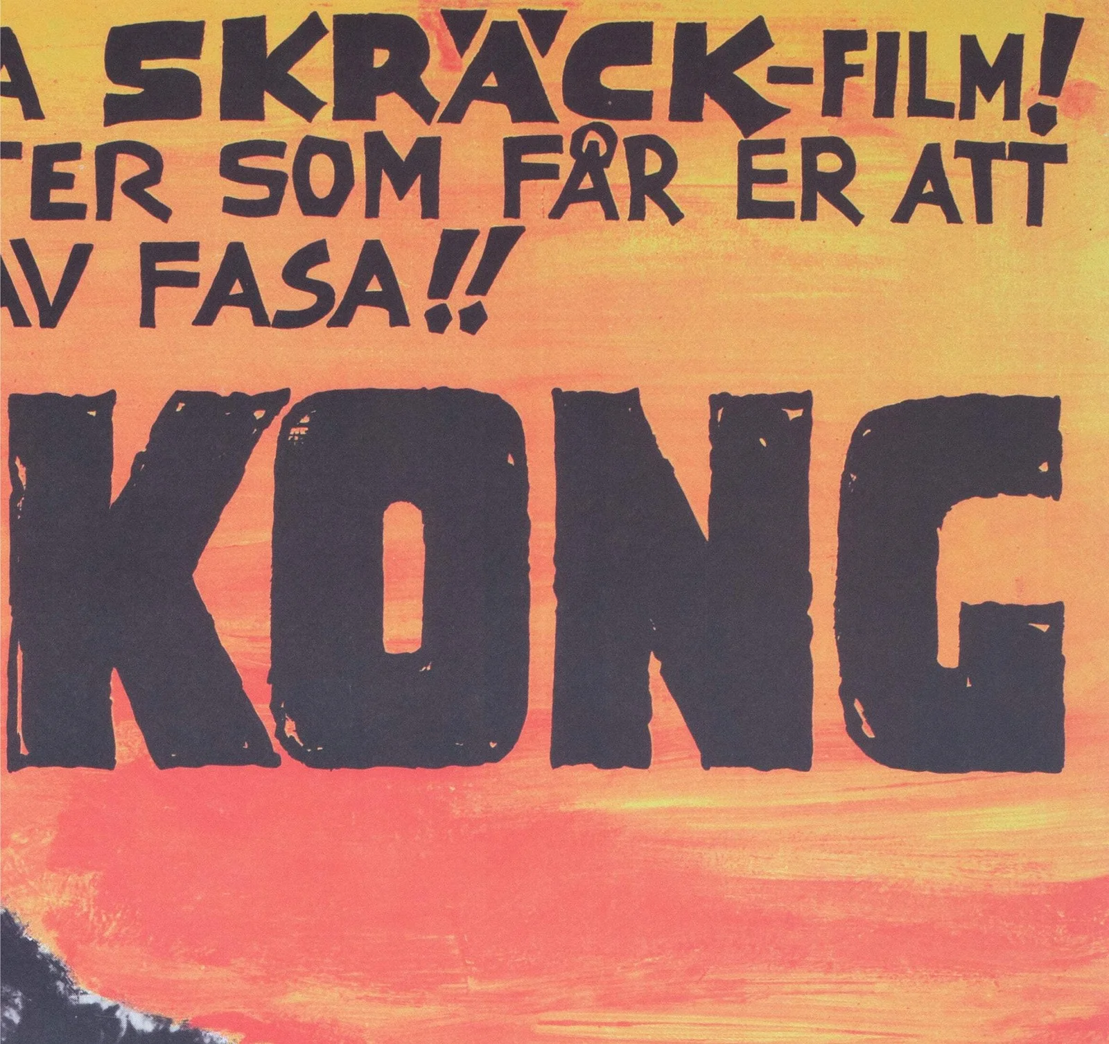 King Kong R1966 Swedish Film Poster, изображение 4