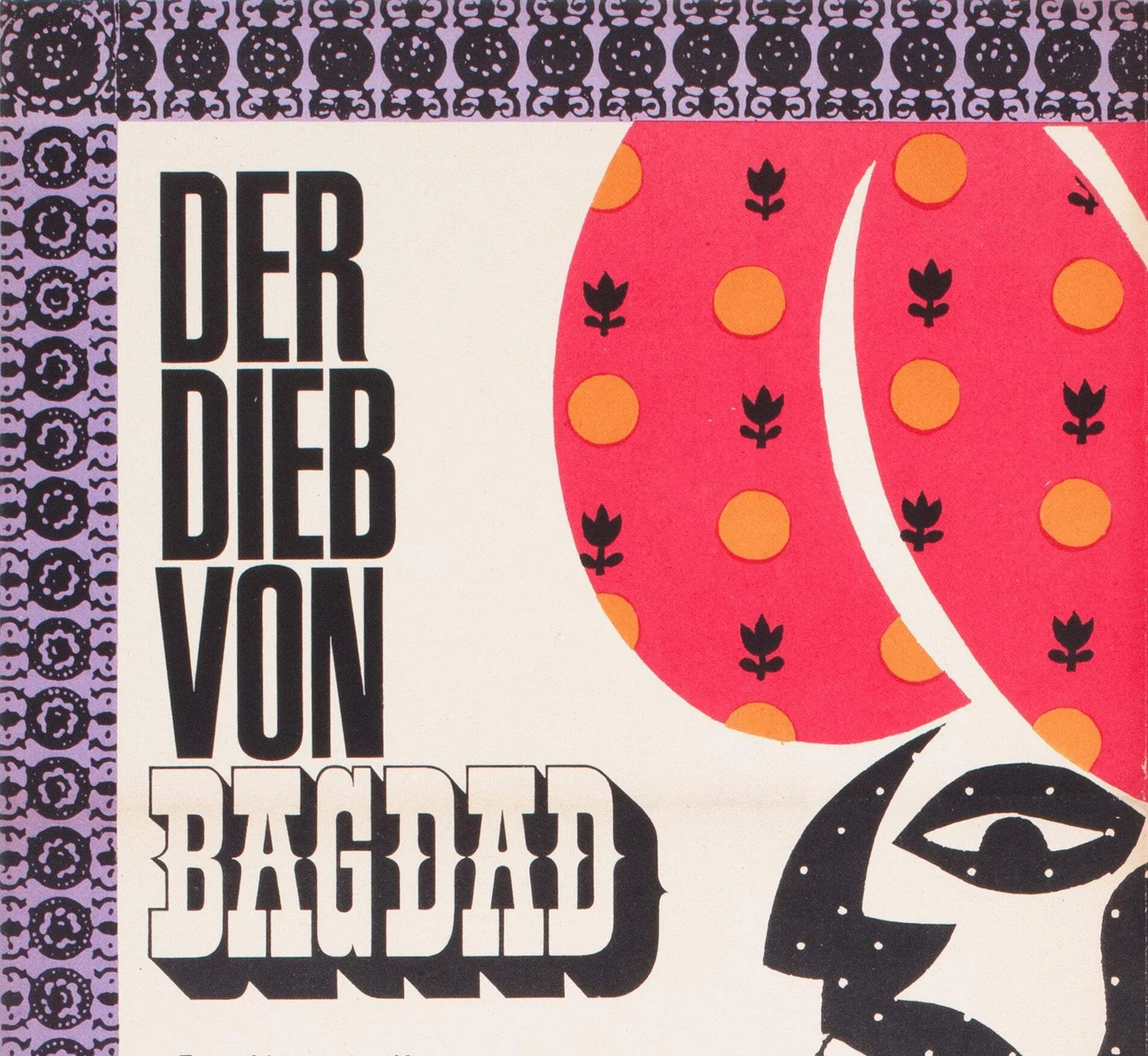The Thief of Bagdad 1965 East German A1 Film Poster, Werner Gottsmann, изображение 3