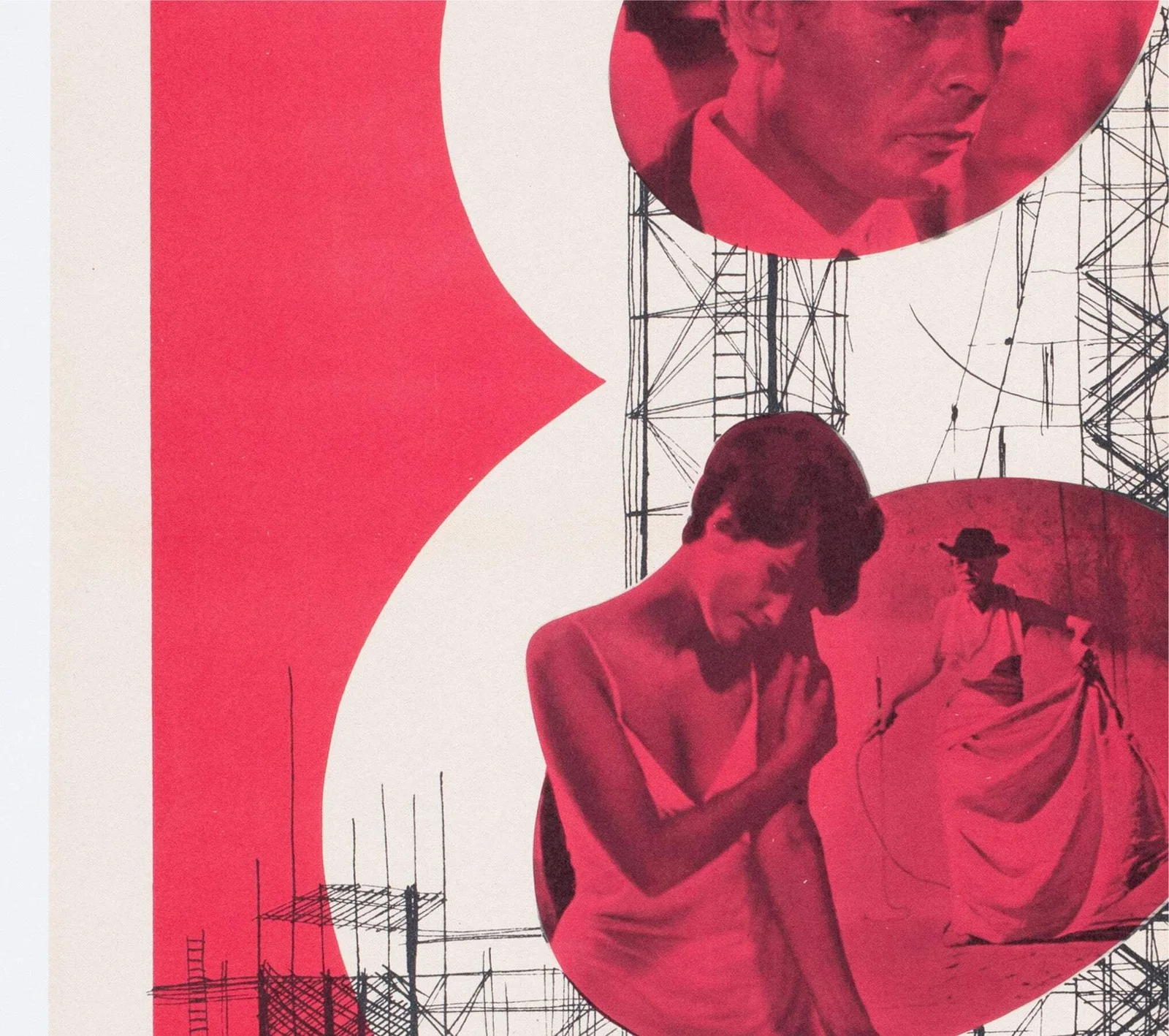 8 1/2 1963 French Moyenne Film Poster, image 5