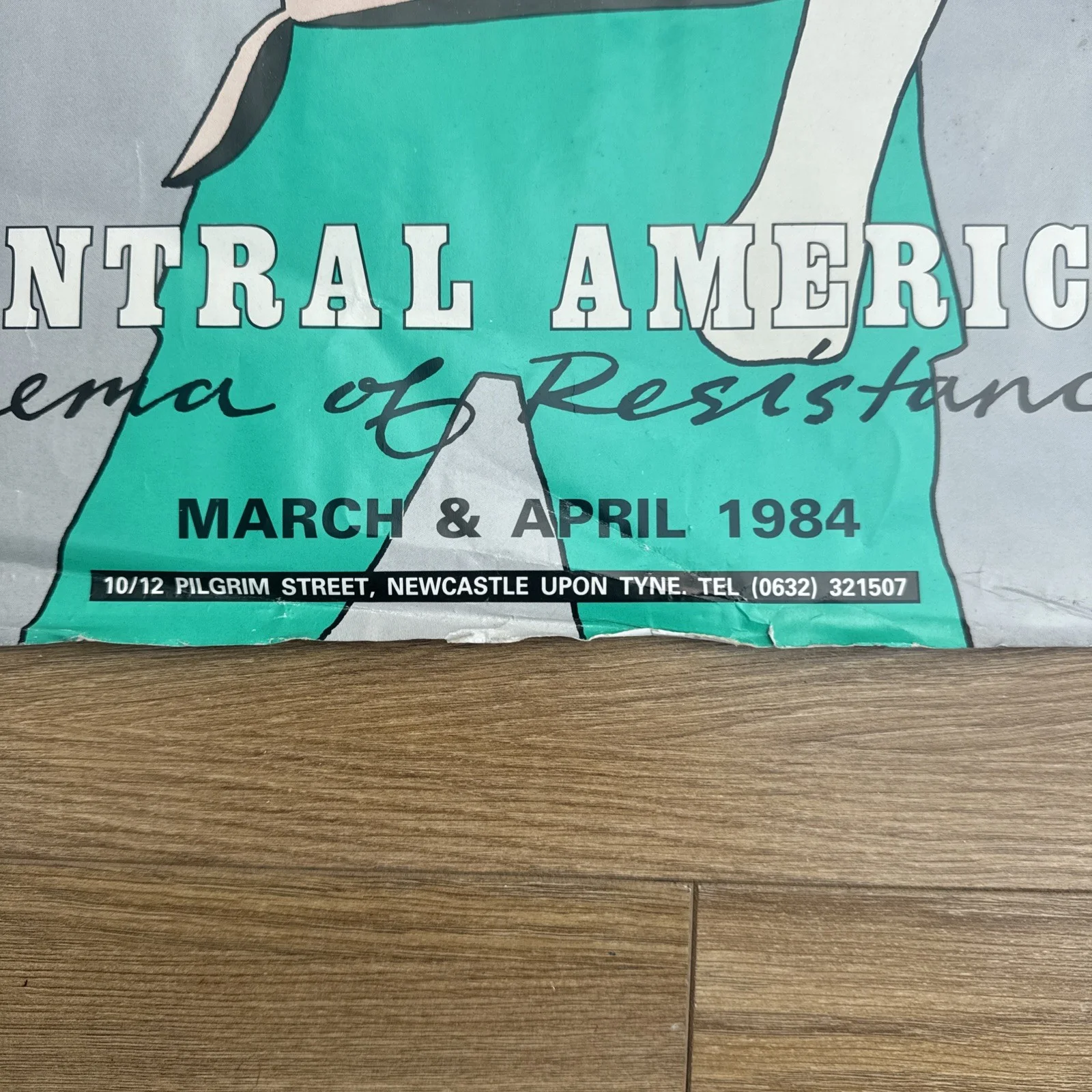 Vintage 1984 Tyneside Cinema Advert Poster Central America Cinema Of Resistance, изображение 2