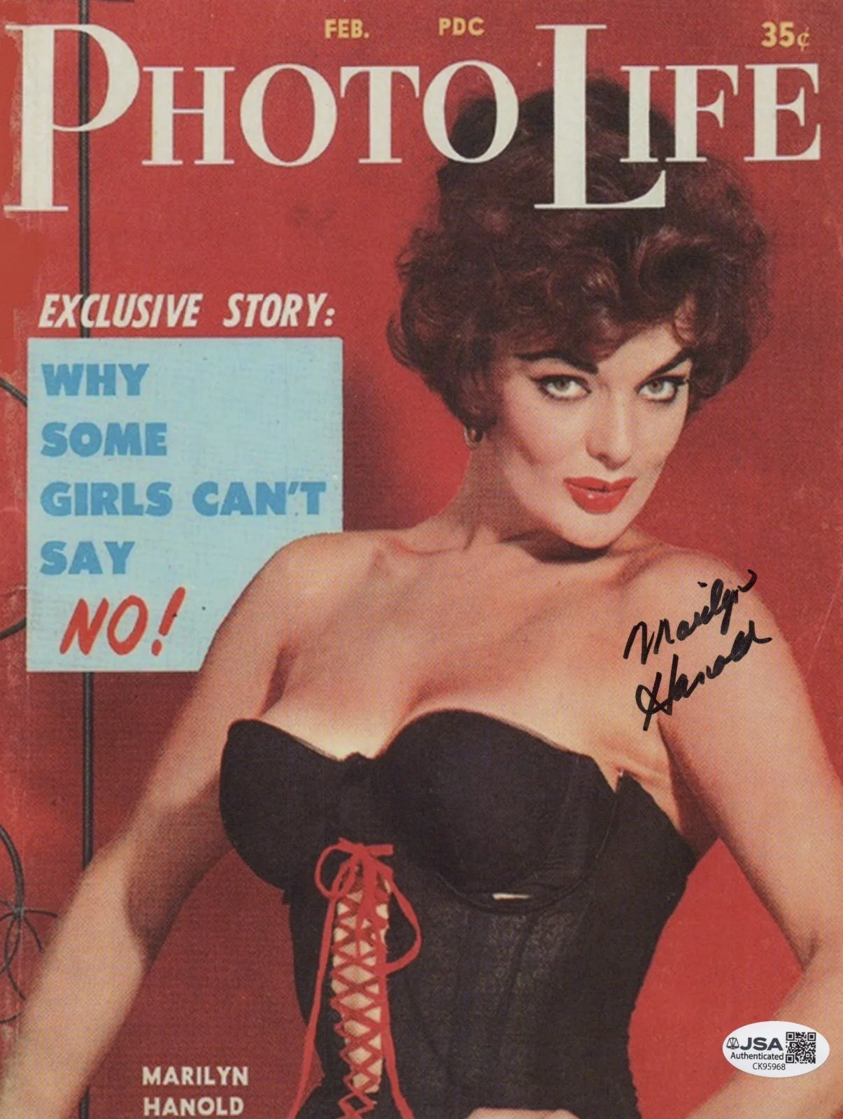 MARILYN HANOLD — MARILYN HANOLD Signed BACK FROM ETERNITY 8x10 Photo SHOWGIRL Autograph JSA