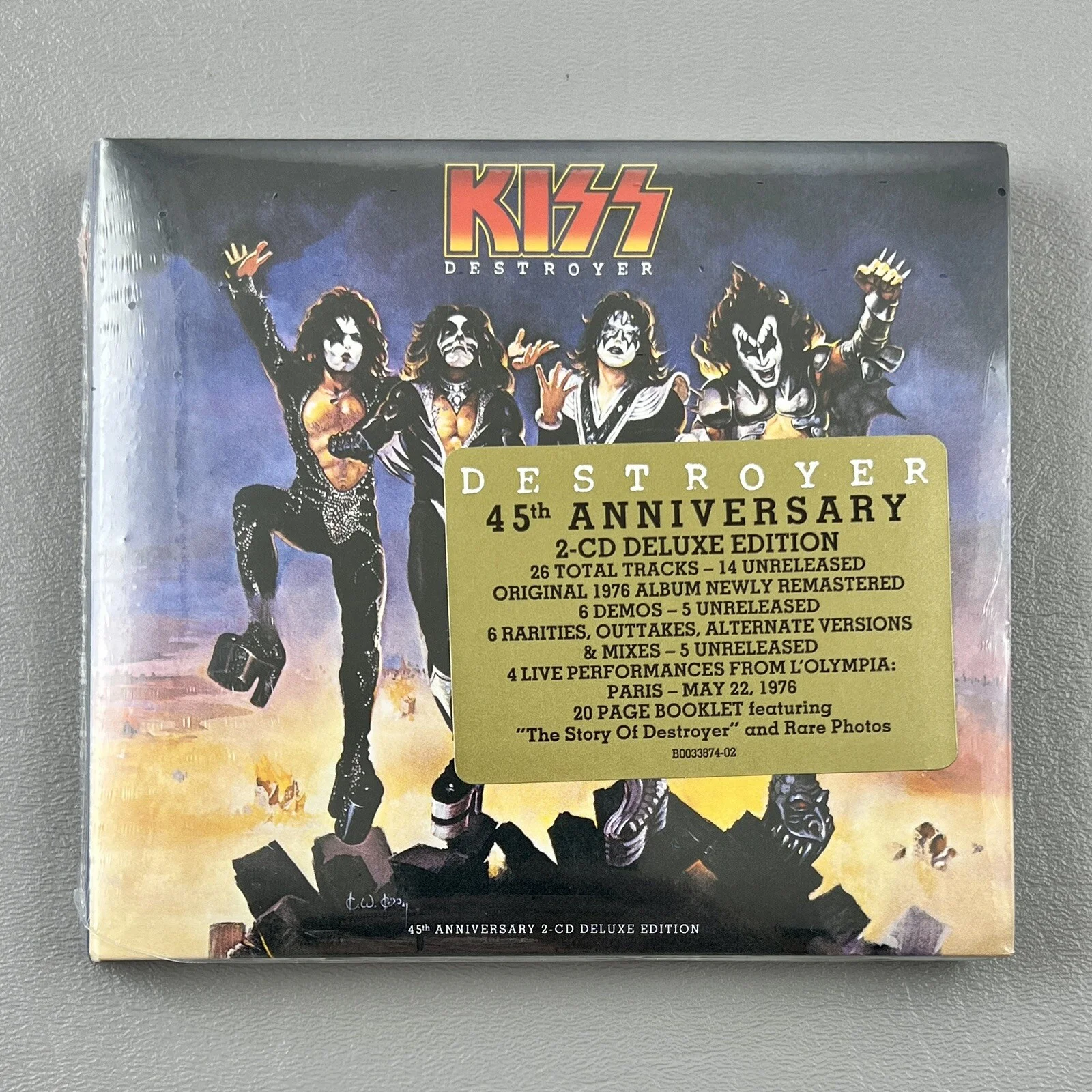 Kiss SIGNED Kiss Destroyer 45th Art Card GV936319 Gene Simmons Paul Stanley CD, изображение 5
