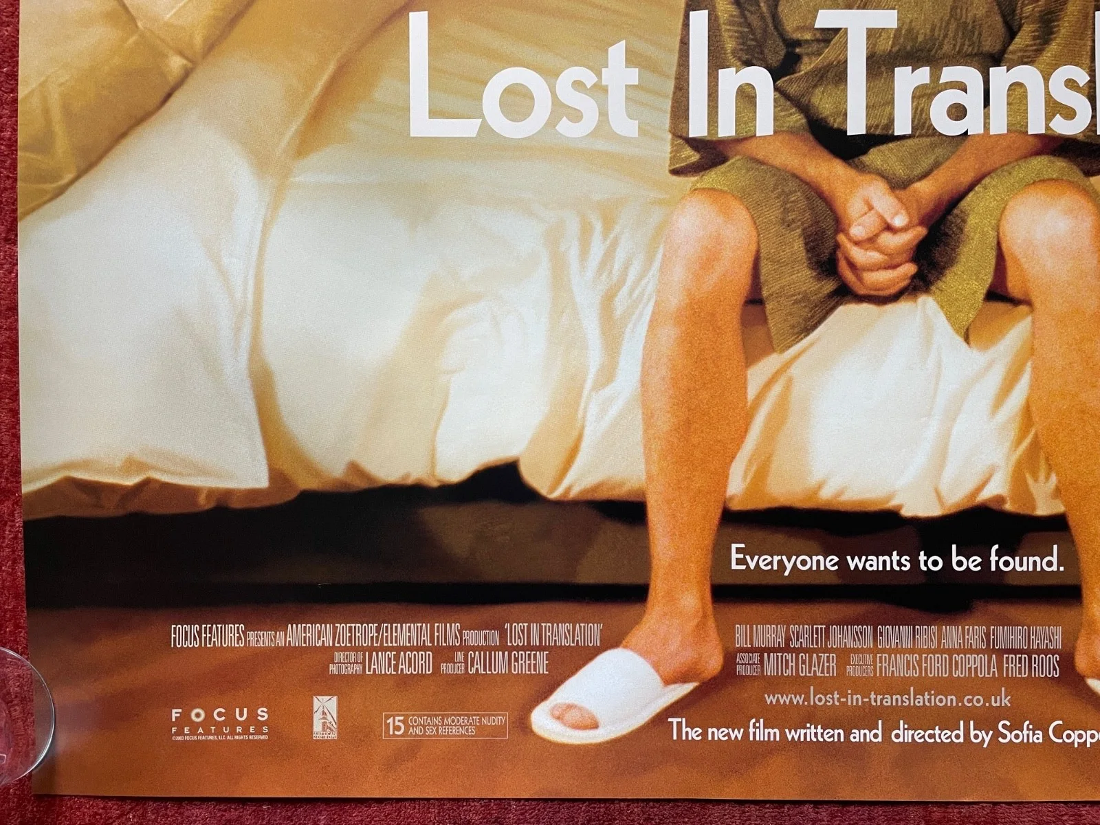 LOST IN TRANSLATION (2003) Original Quad Movie Poster Scarlett Johansson RARE, изображение 4