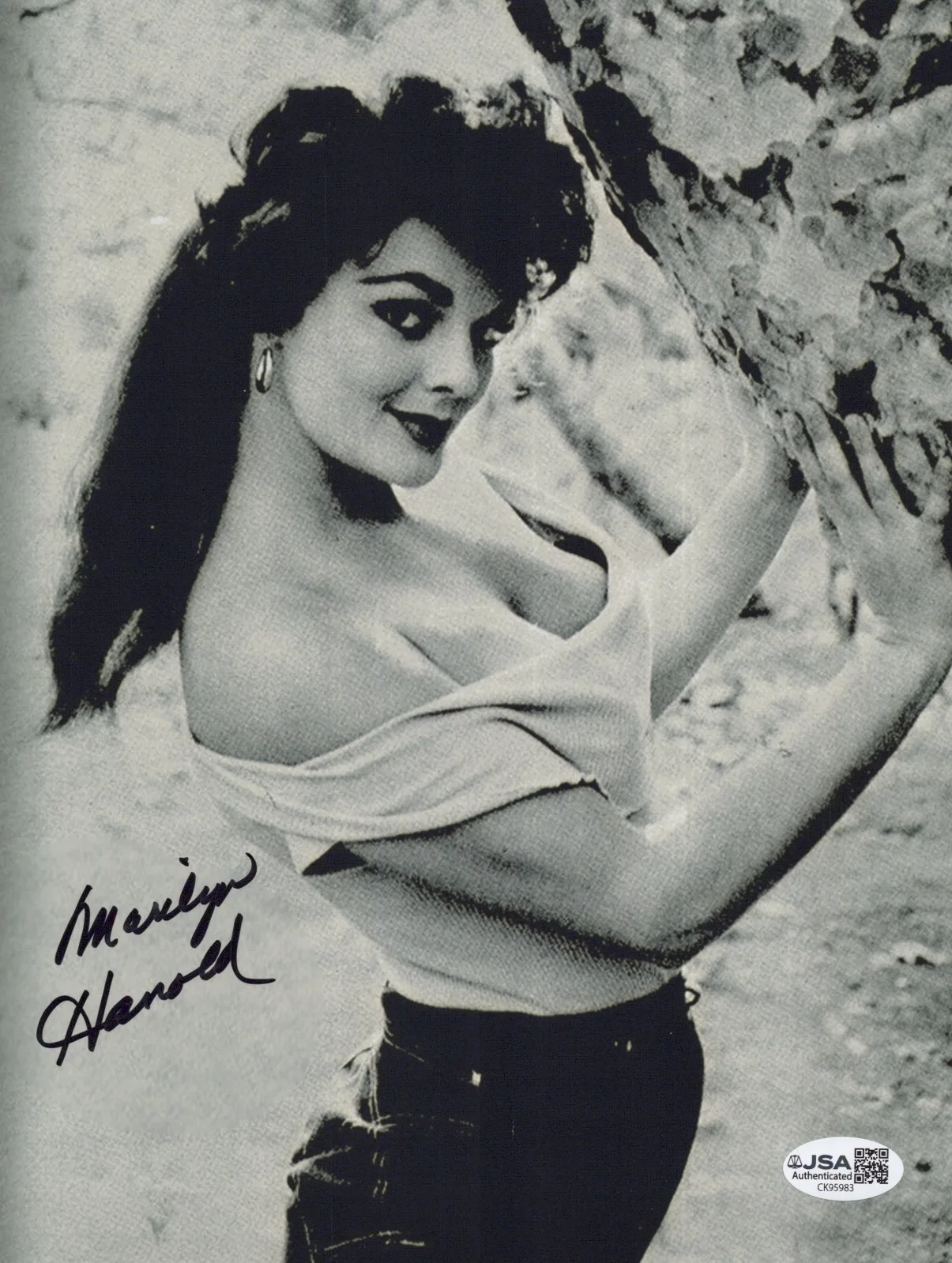 MARILYN HANOLD — MARILYN HANOLD Signed THE BRAIN THAT WOULDN'T DIE 8x10 Photo Autograph JSA