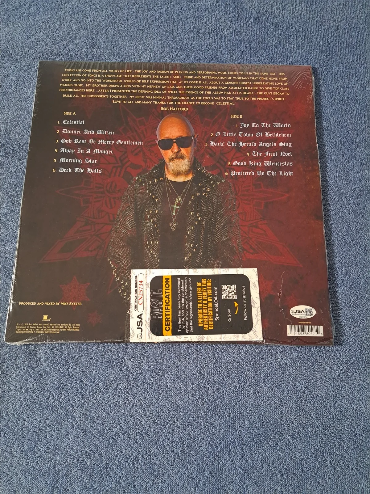 ROB HALFORD SIGNED "CELESTIAL" BRAND NEW LP ALBUM VINYL JUDAS PRIEST JSA COA, image 2