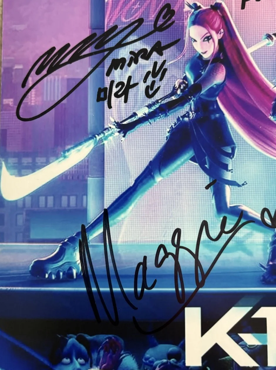 Arden Cho — KPop Demon Hunters Cast Signed 12x18 Photo Cho Hong Ji-Young Kang Appelhans JSA!, изображение 3